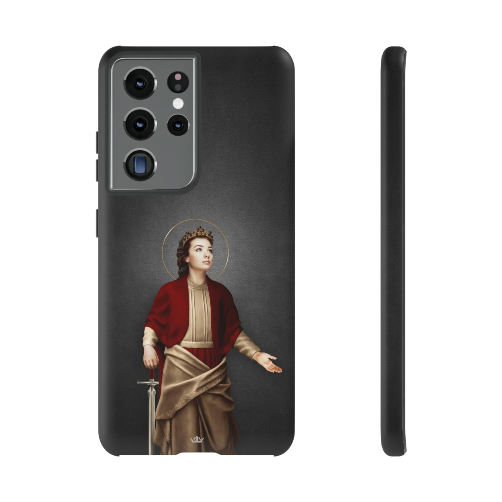 St. Dymphna Hard Phone Case (Dark)