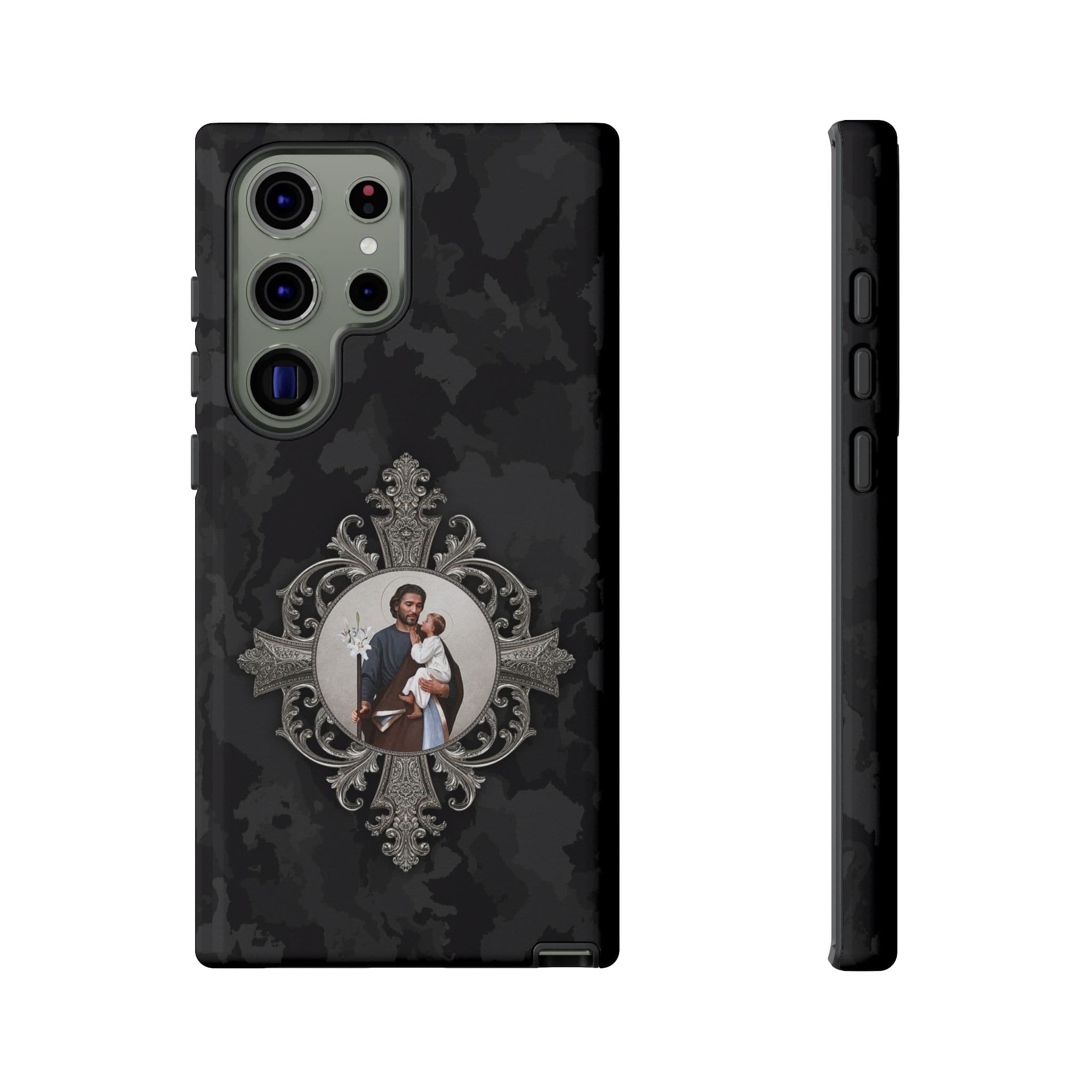 St. Joseph Hard Phone Case (Black Camo) Copyright VENXARA