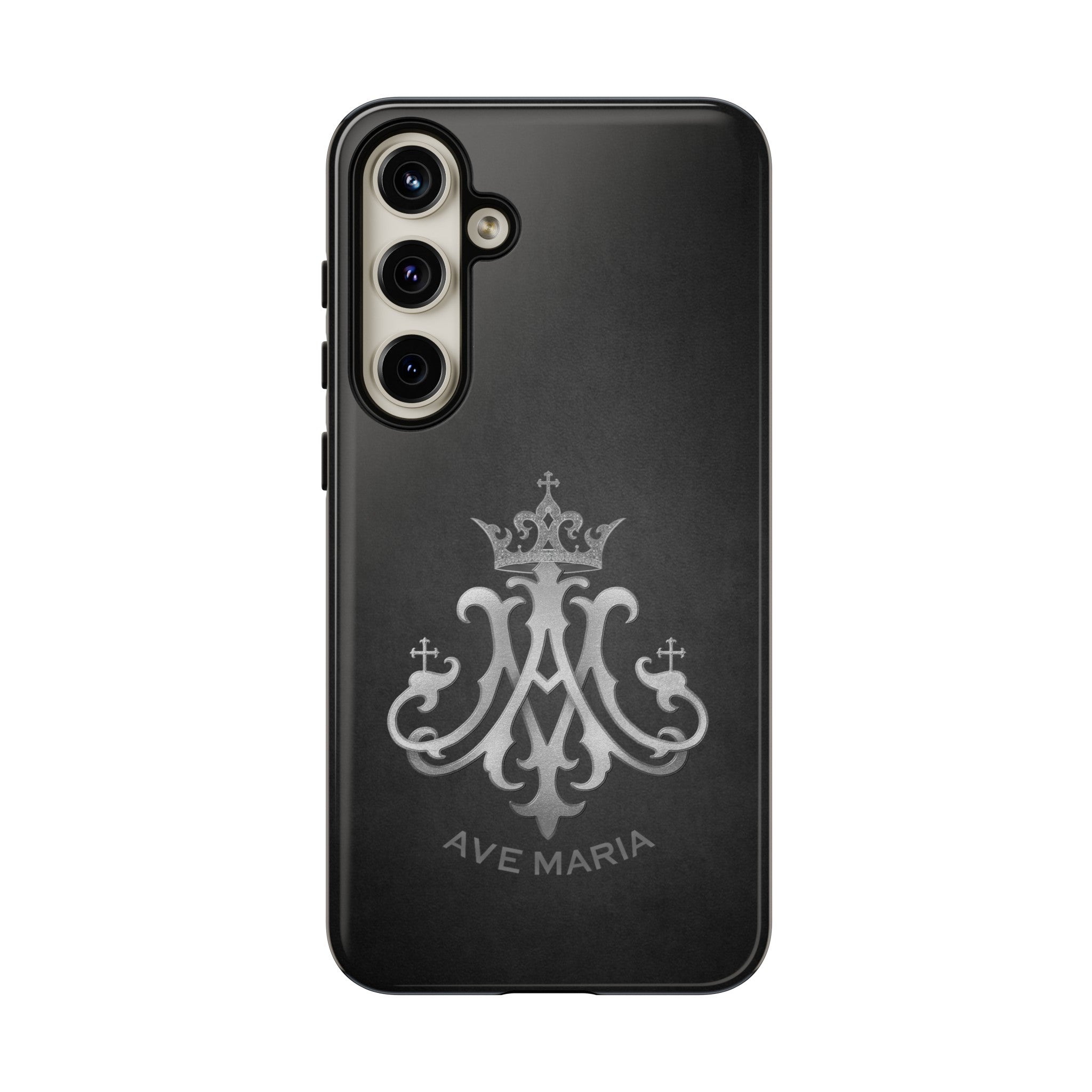 Ave Maria Hard Phone Case (Charcoal)