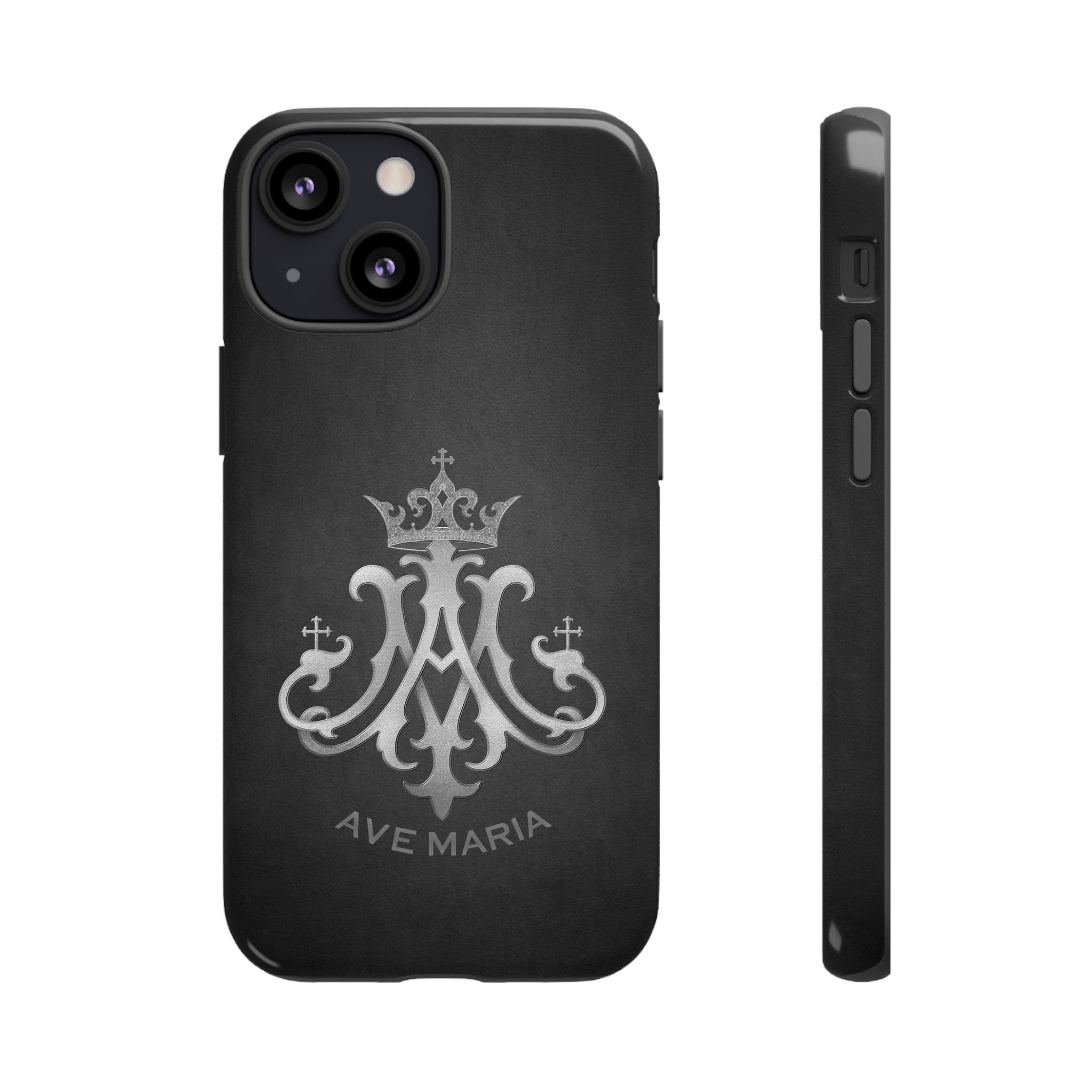 Ave Maria Hard Phone Case (Charcoal)