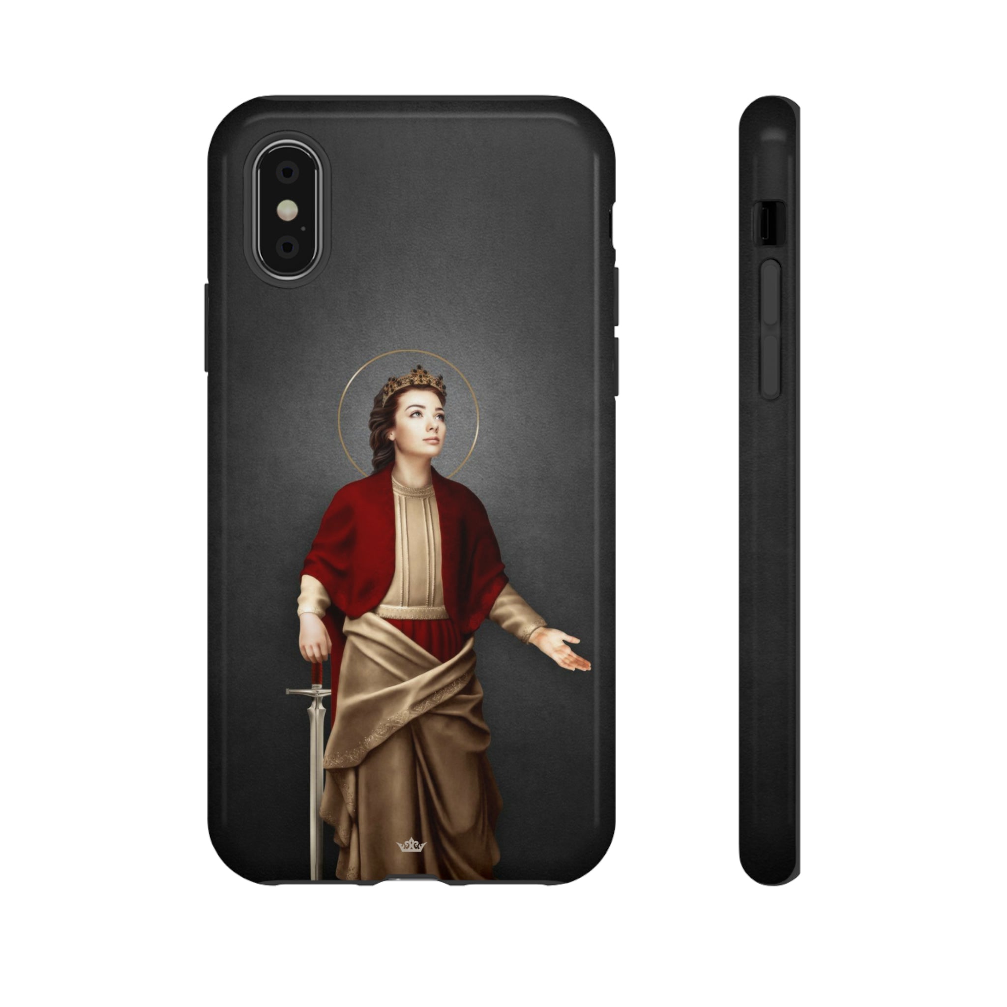 St. Dymphna Hard Phone Case (Dark)
