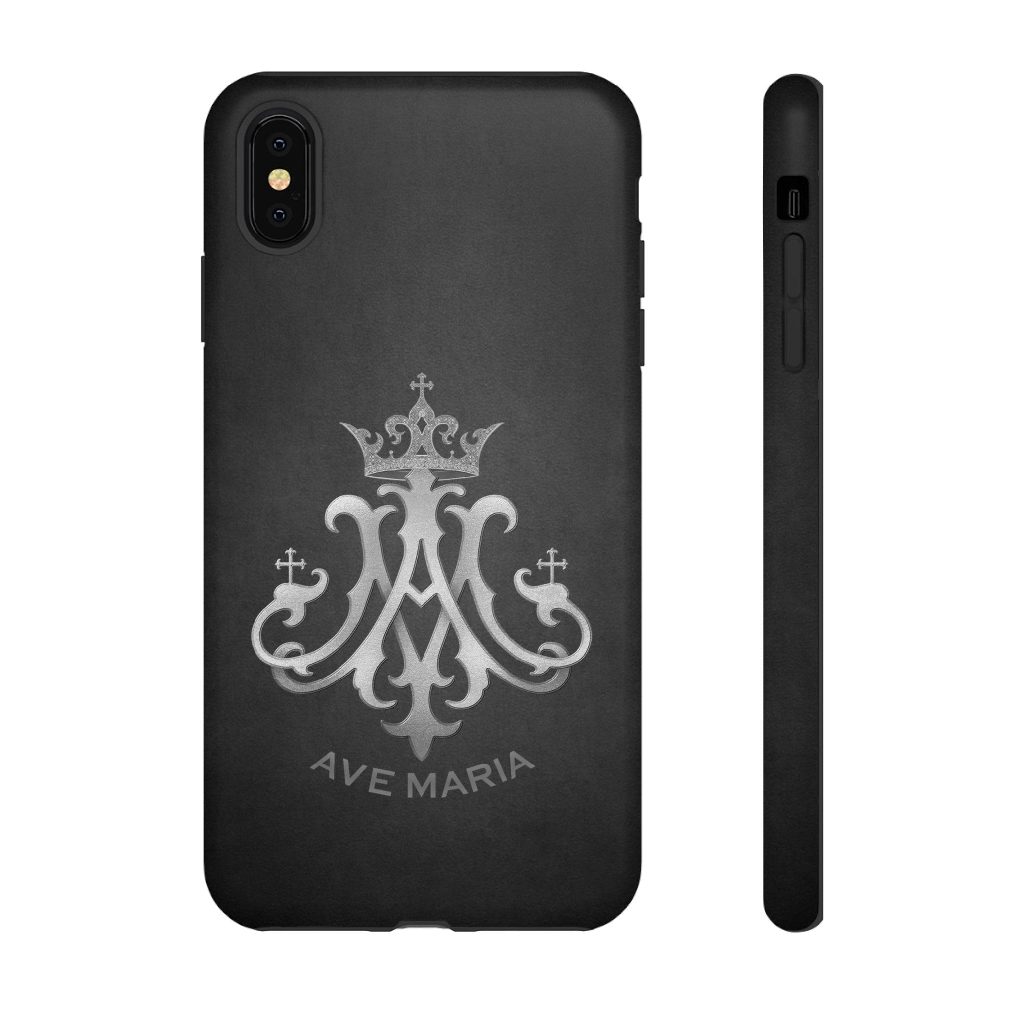 Ave Maria Hard Phone Case (Charcoal)