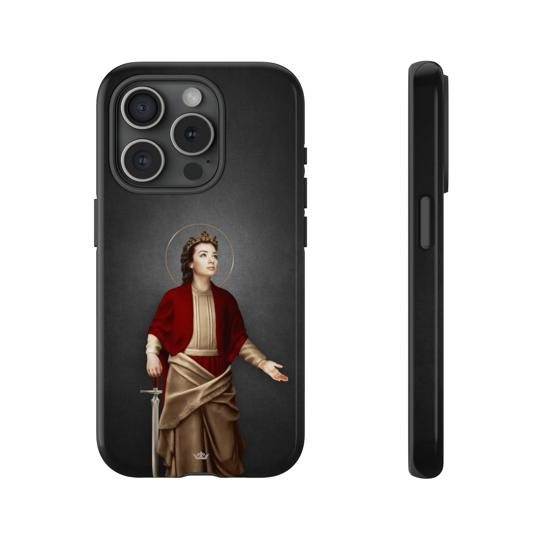 St. Dymphna Hard Phone Case (Dark)