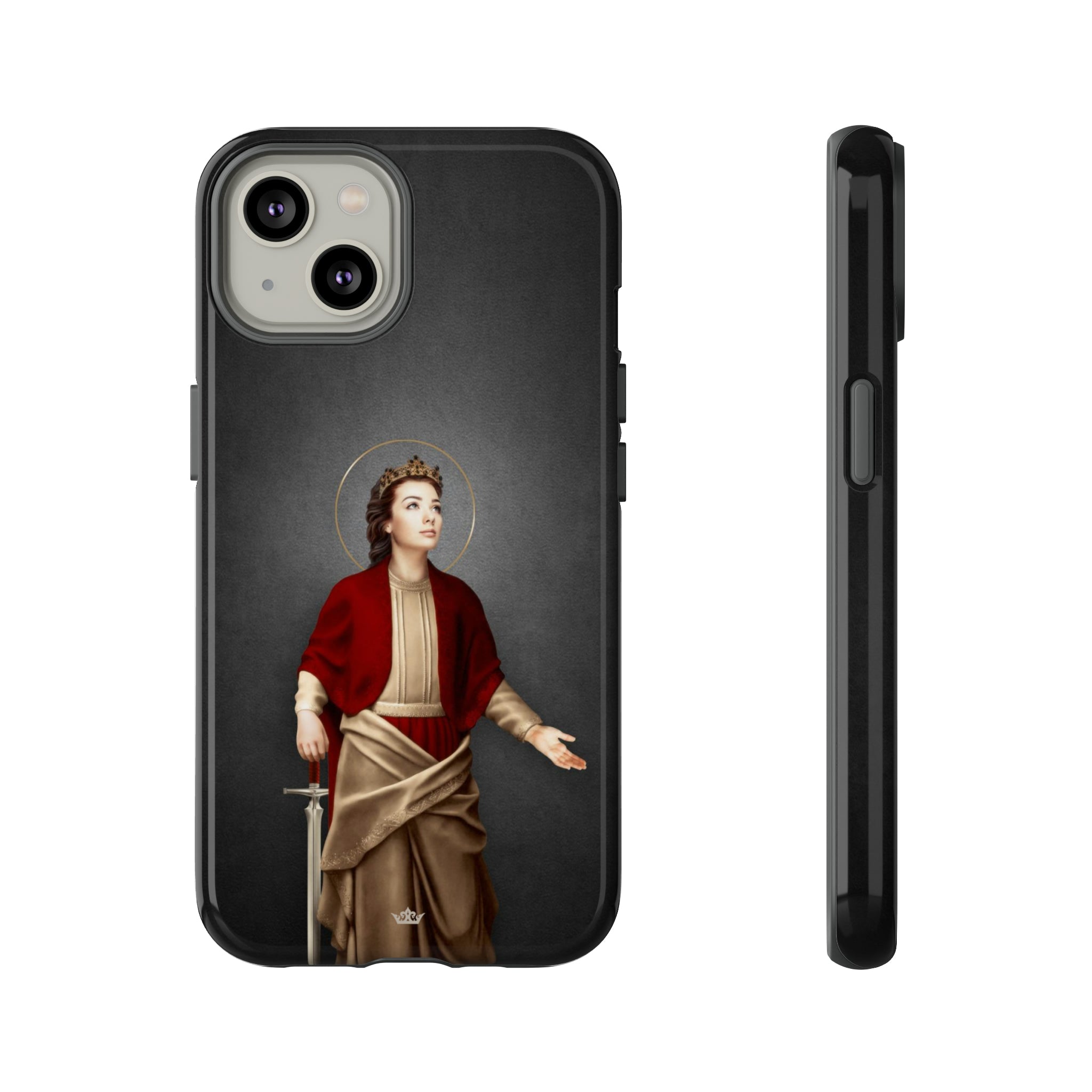 St. Dymphna Hard Phone Case (Dark)