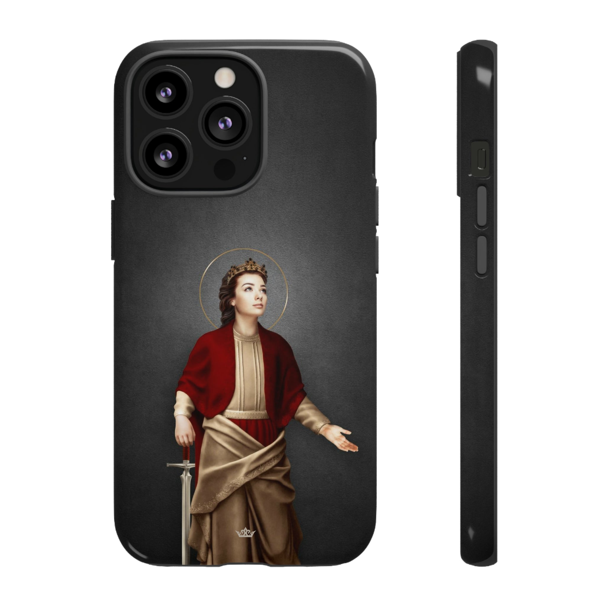 St. Dymphna Hard Phone Case (Dark)