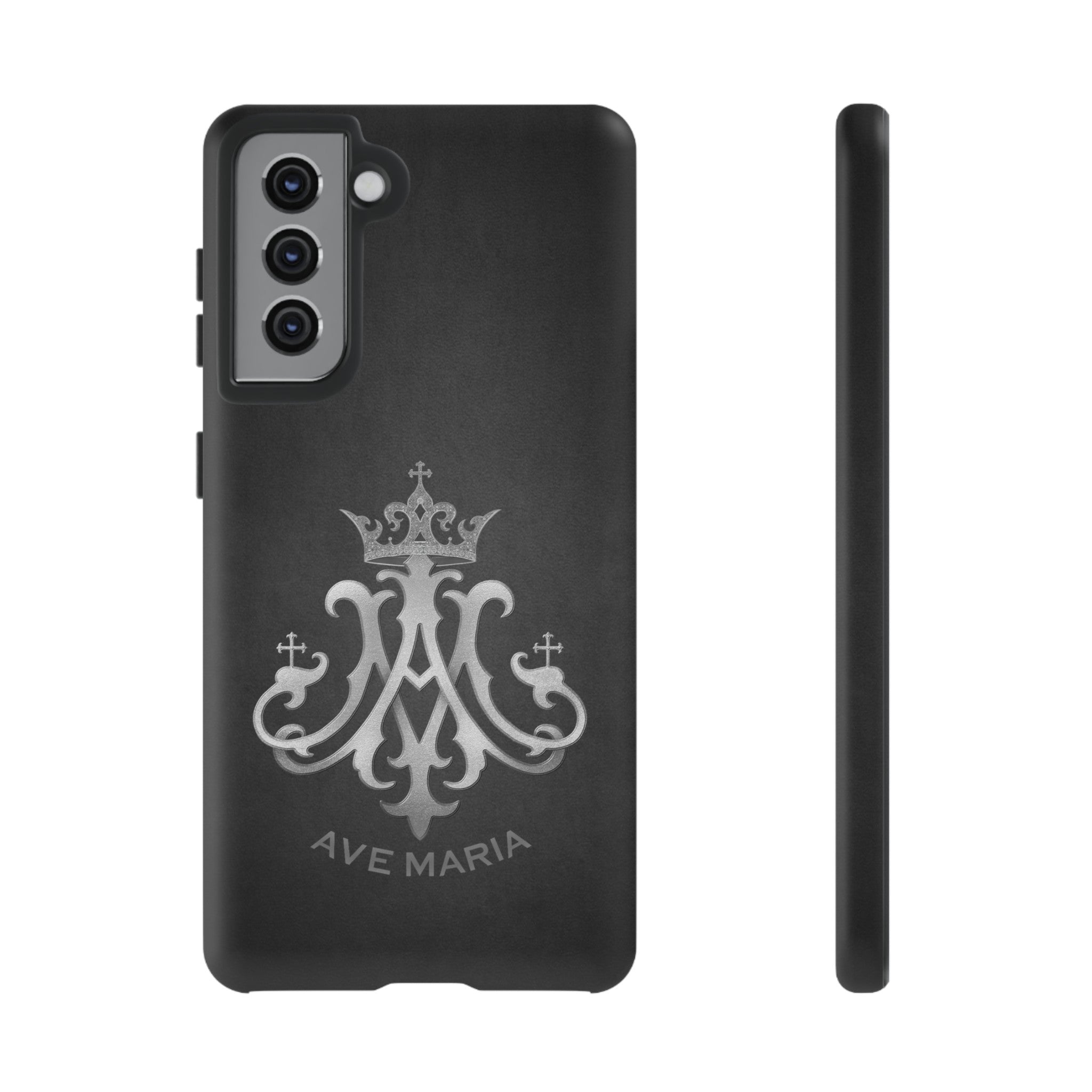 Ave Maria Hard Phone Case (Charcoal)