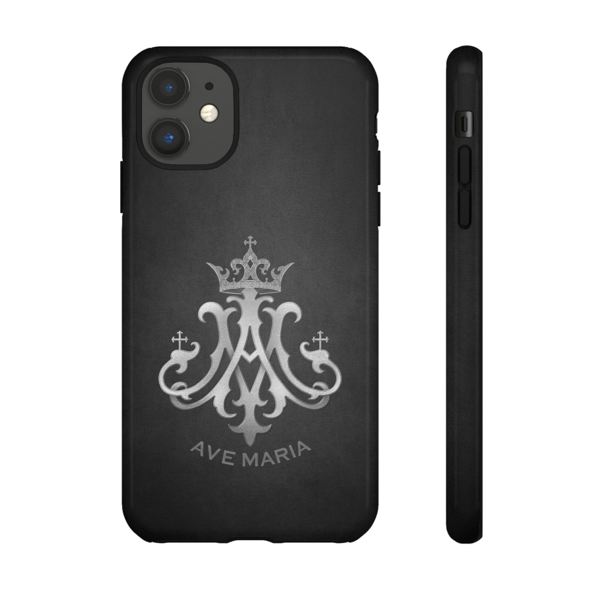 Ave Maria Hard Phone Case (Charcoal)