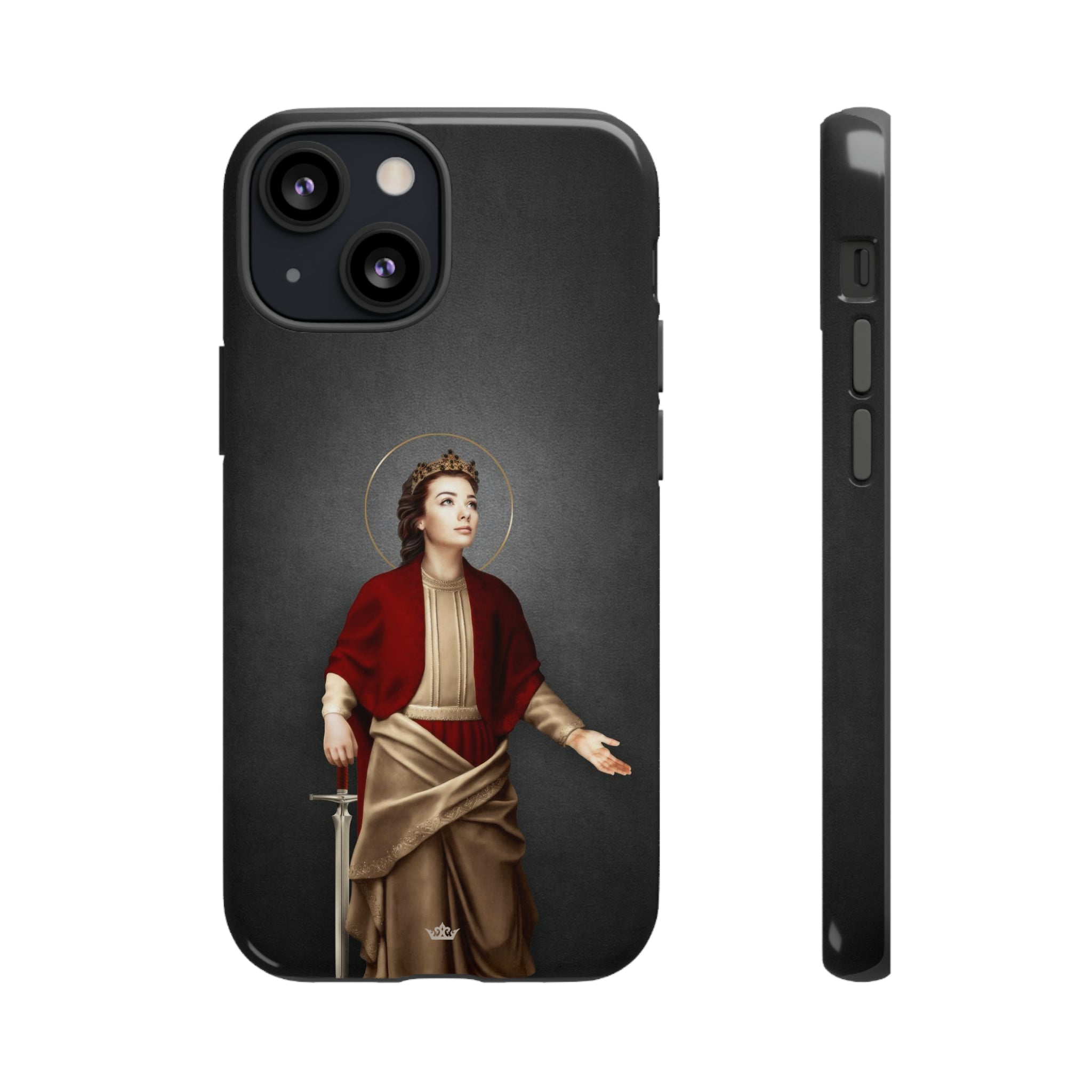 St. Dymphna Hard Phone Case (Dark)