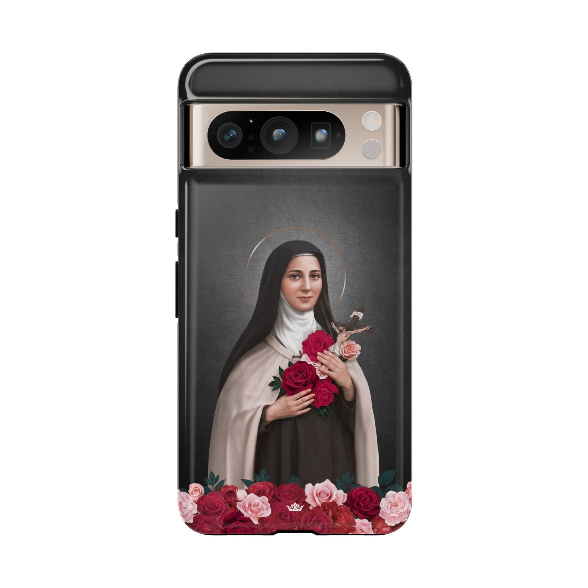 St. Therese of Lisieux Hard Phone Case (Dark) Copyright VENXARA