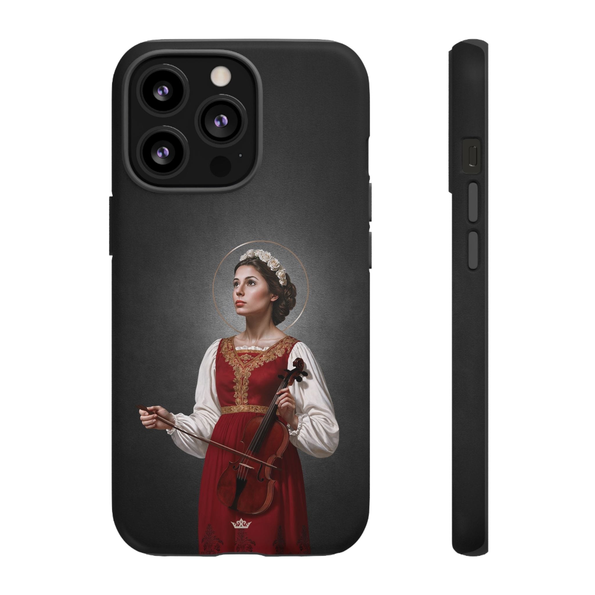 St. Cecilia Hard Phone Case (Dark) Copyright VENXARA
