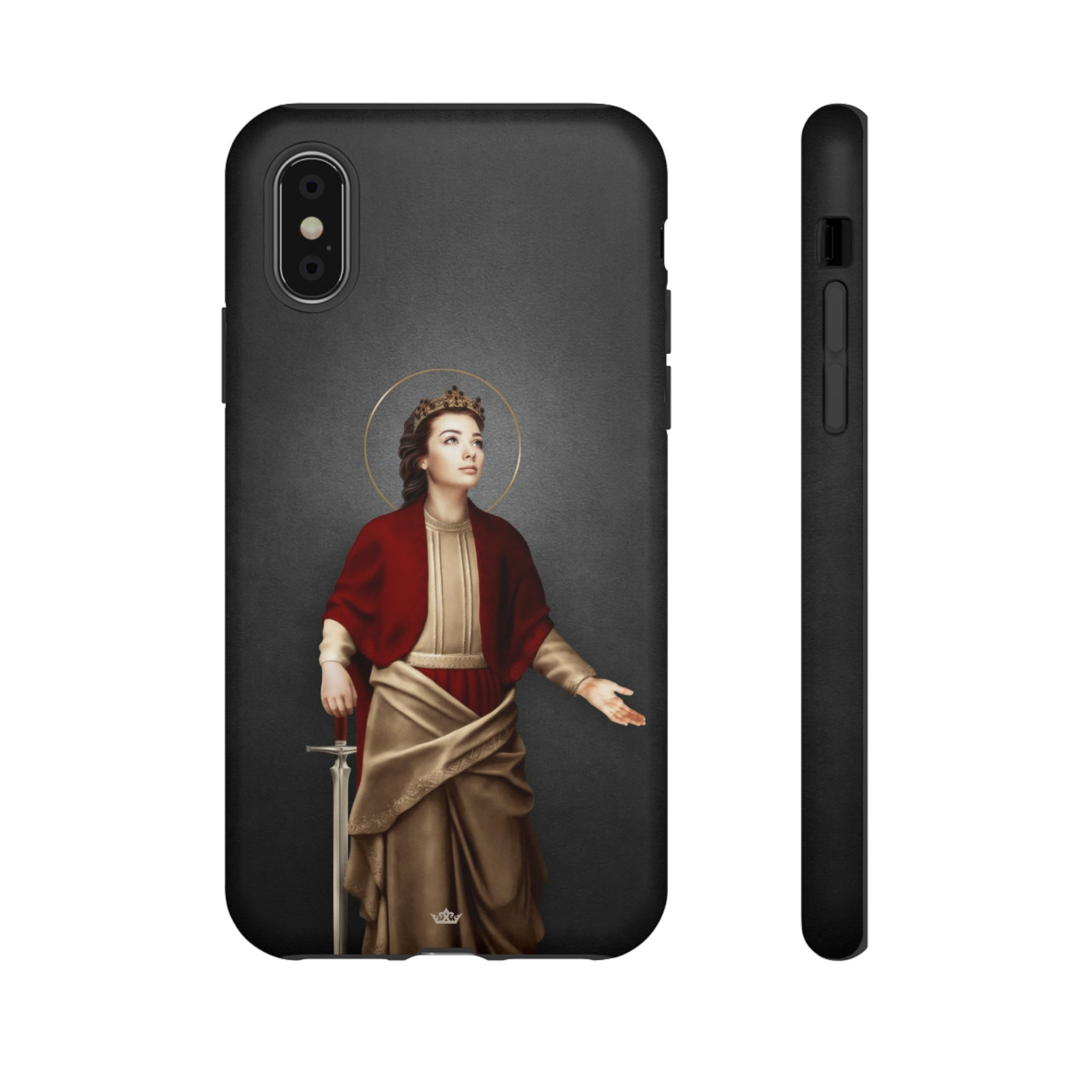 St. Dymphna Hard Phone Case (Dark)