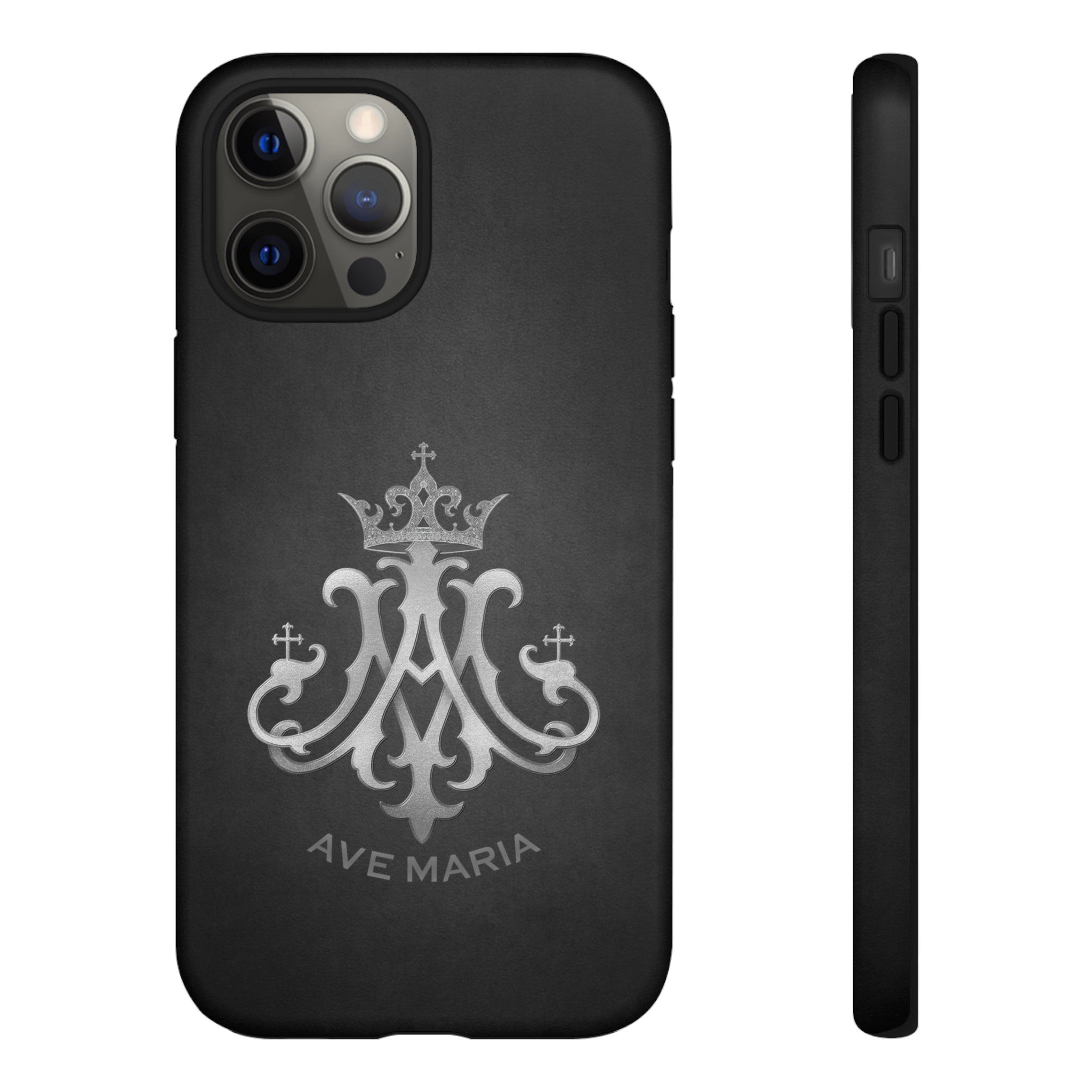 Ave Maria Hard Phone Case (Charcoal)