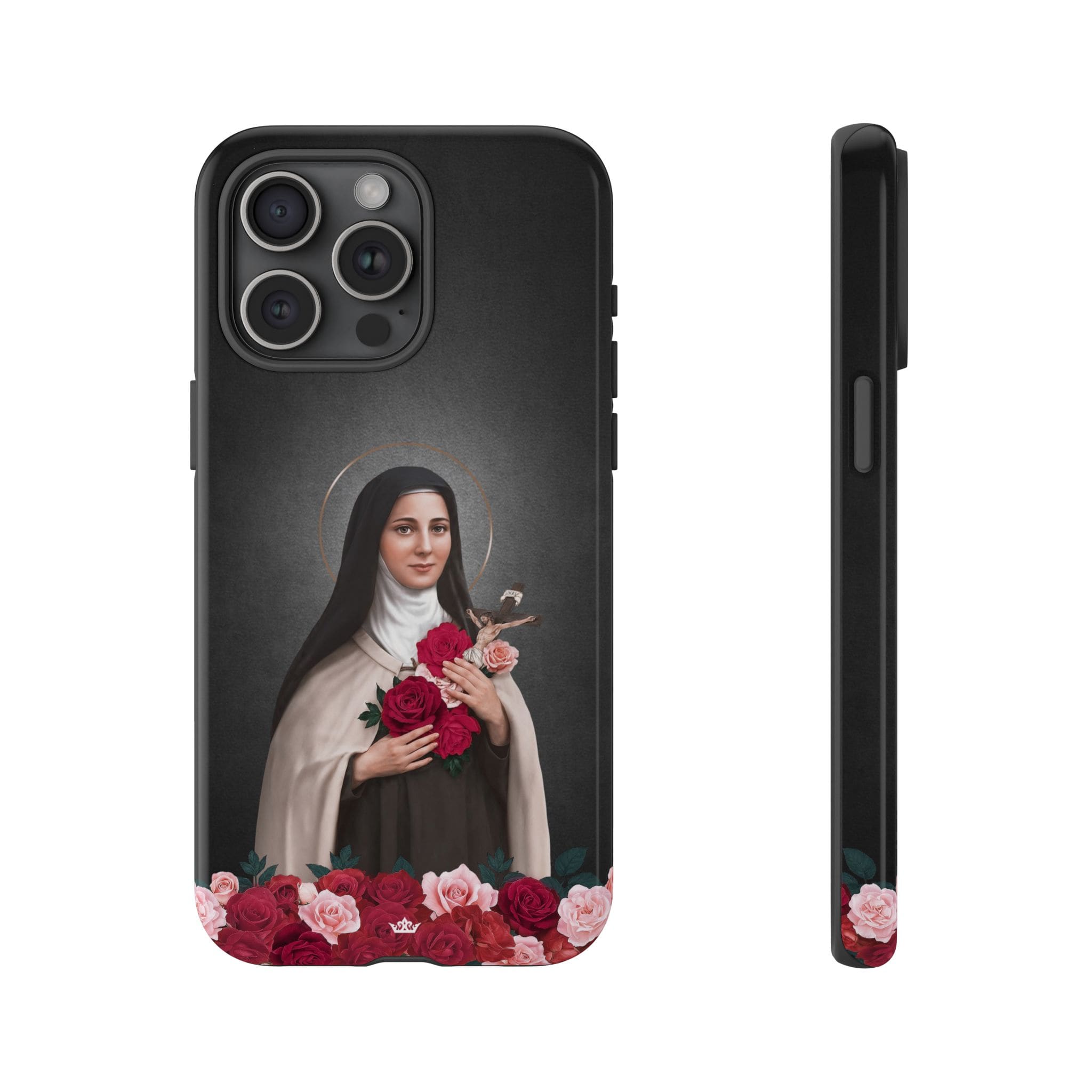 St. Therese of Lisieux Hard Phone Case (Dark) Copyright VENXARA