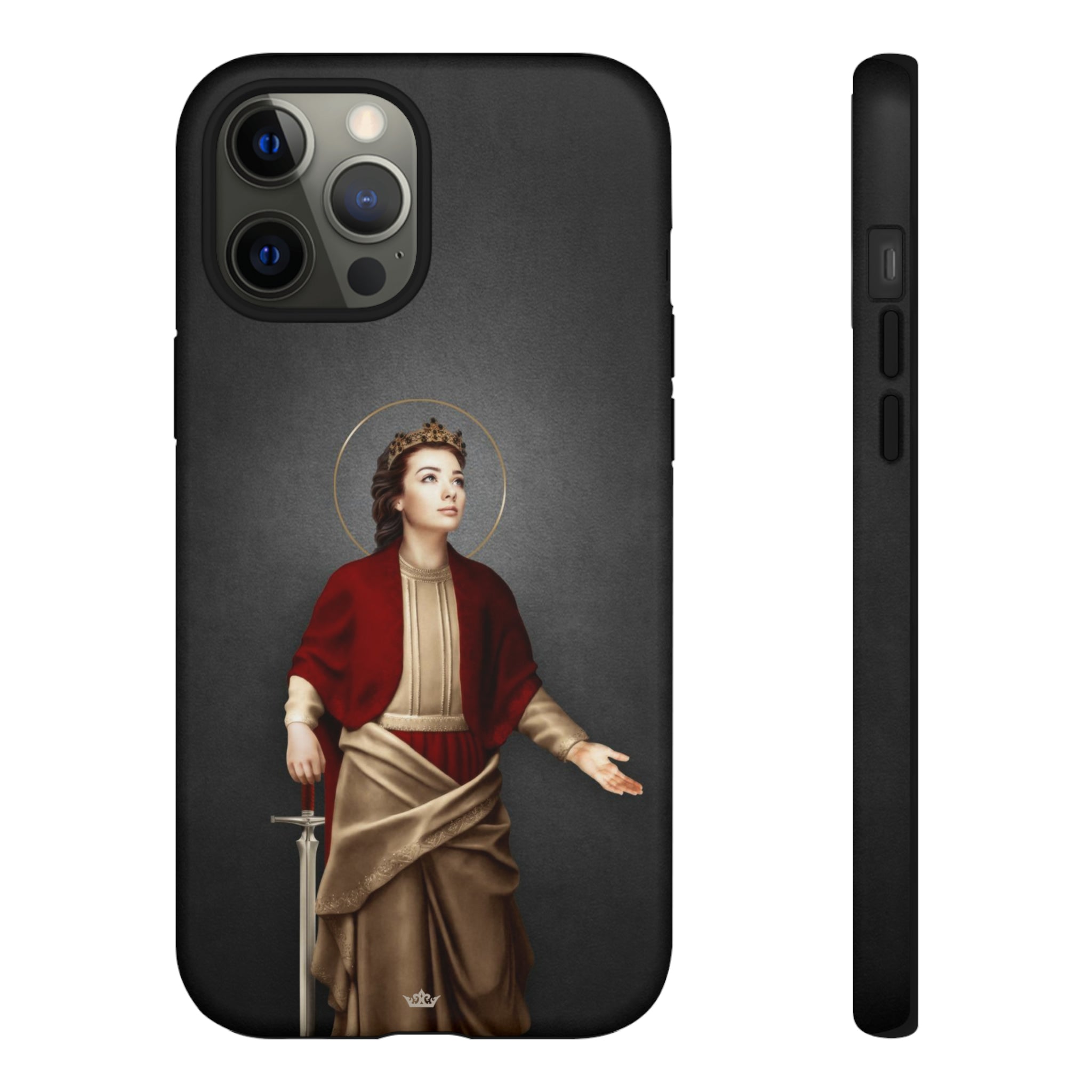 St. Dymphna Hard Phone Case (Dark)