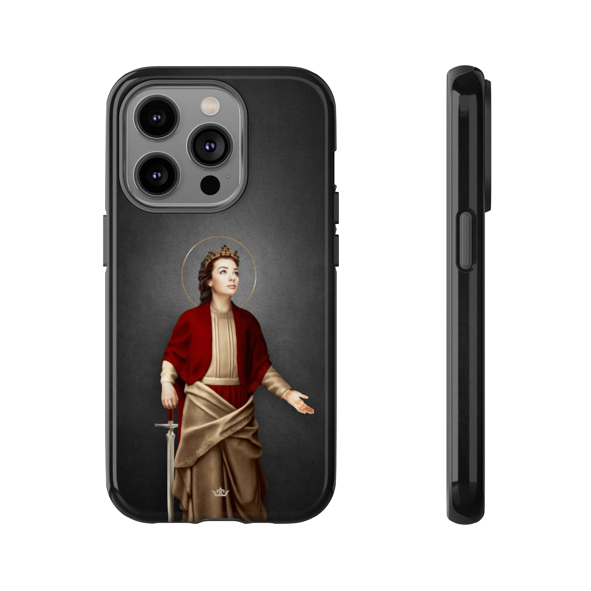 St. Dymphna Hard Phone Case (Dark)