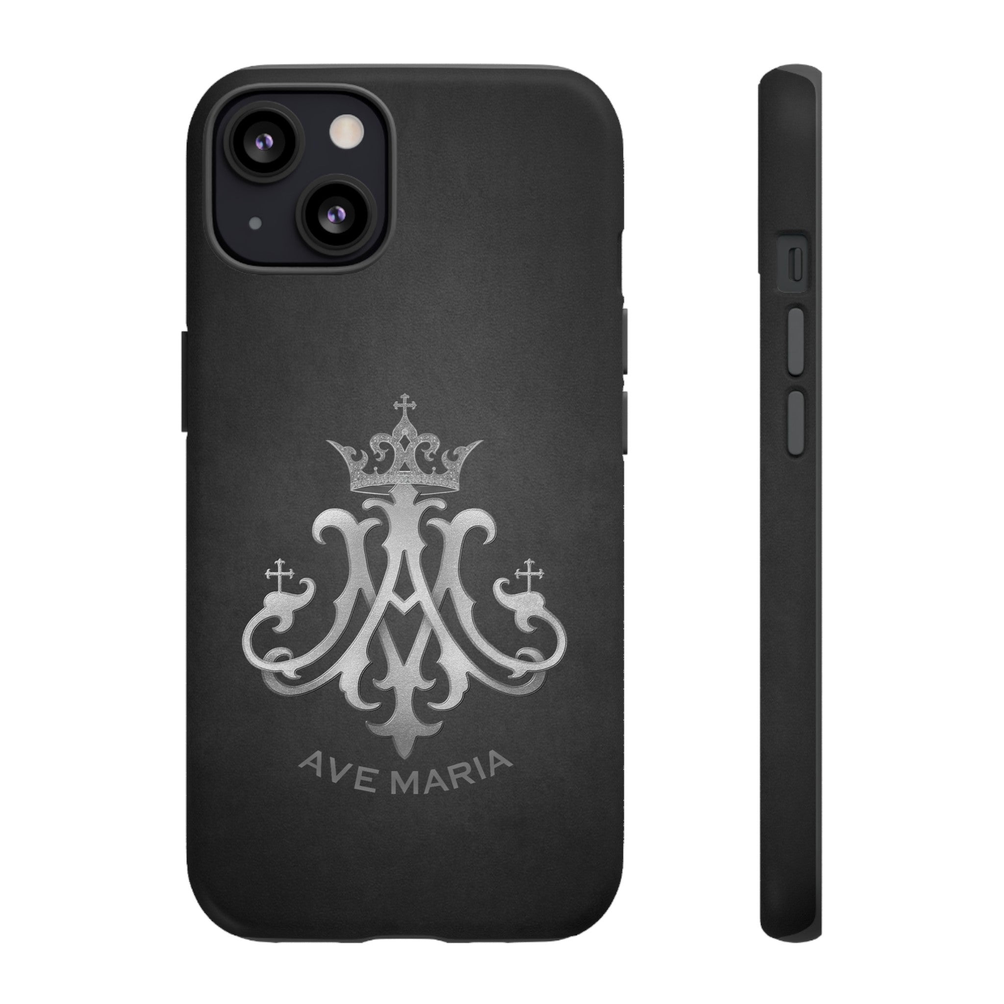 Ave Maria Hard Phone Case (Charcoal)