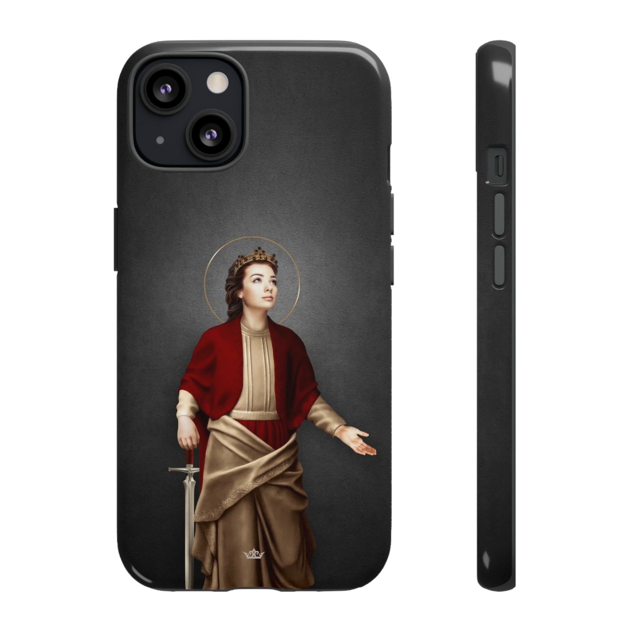 St. Dymphna Hard Phone Case (Dark)