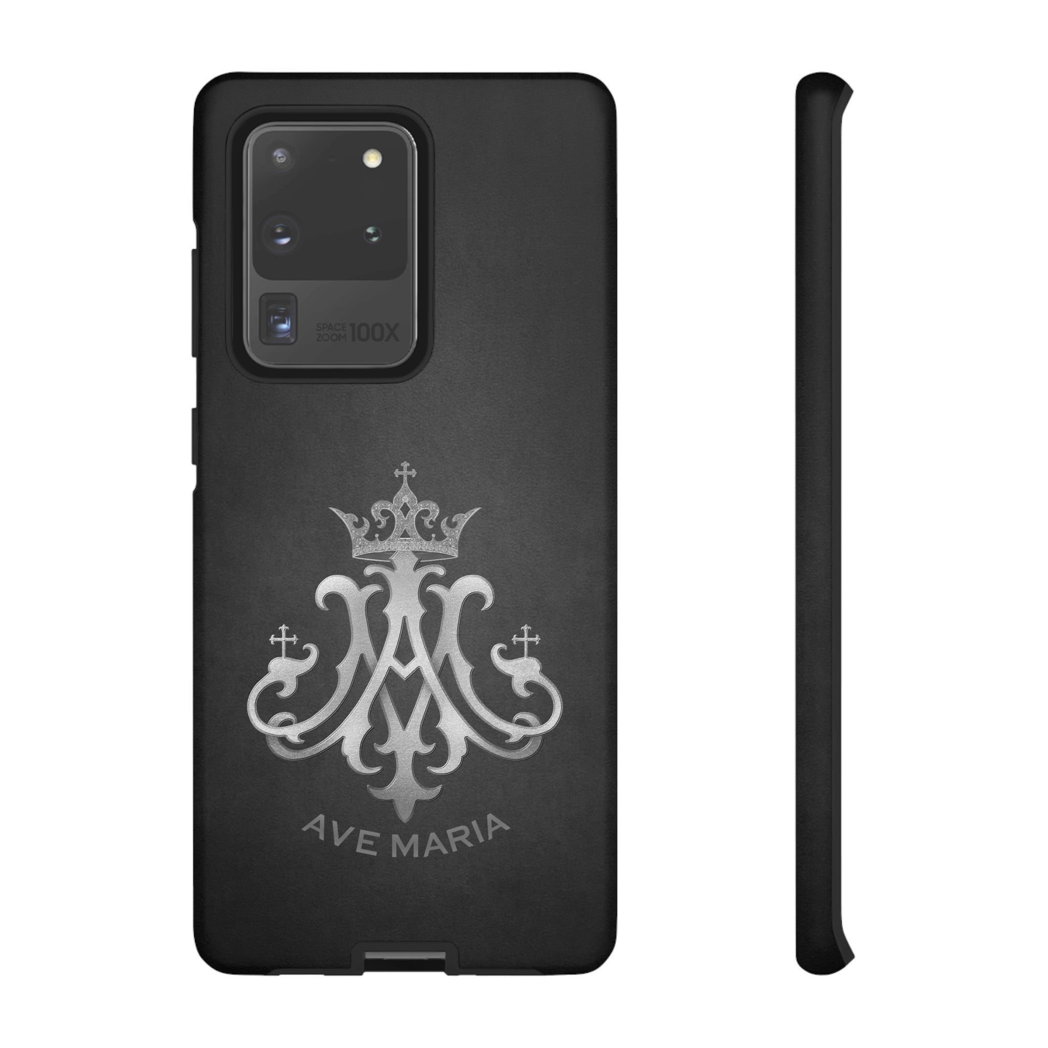 Ave Maria Hard Phone Case (Charcoal)