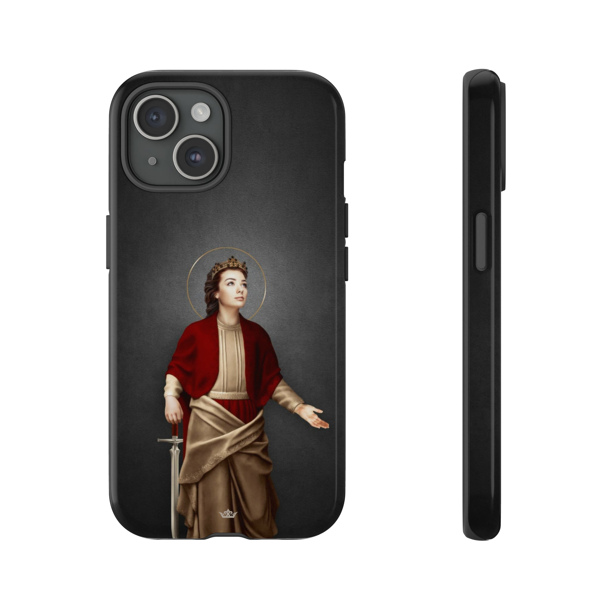 St. Dymphna Hard Phone Case (Dark)