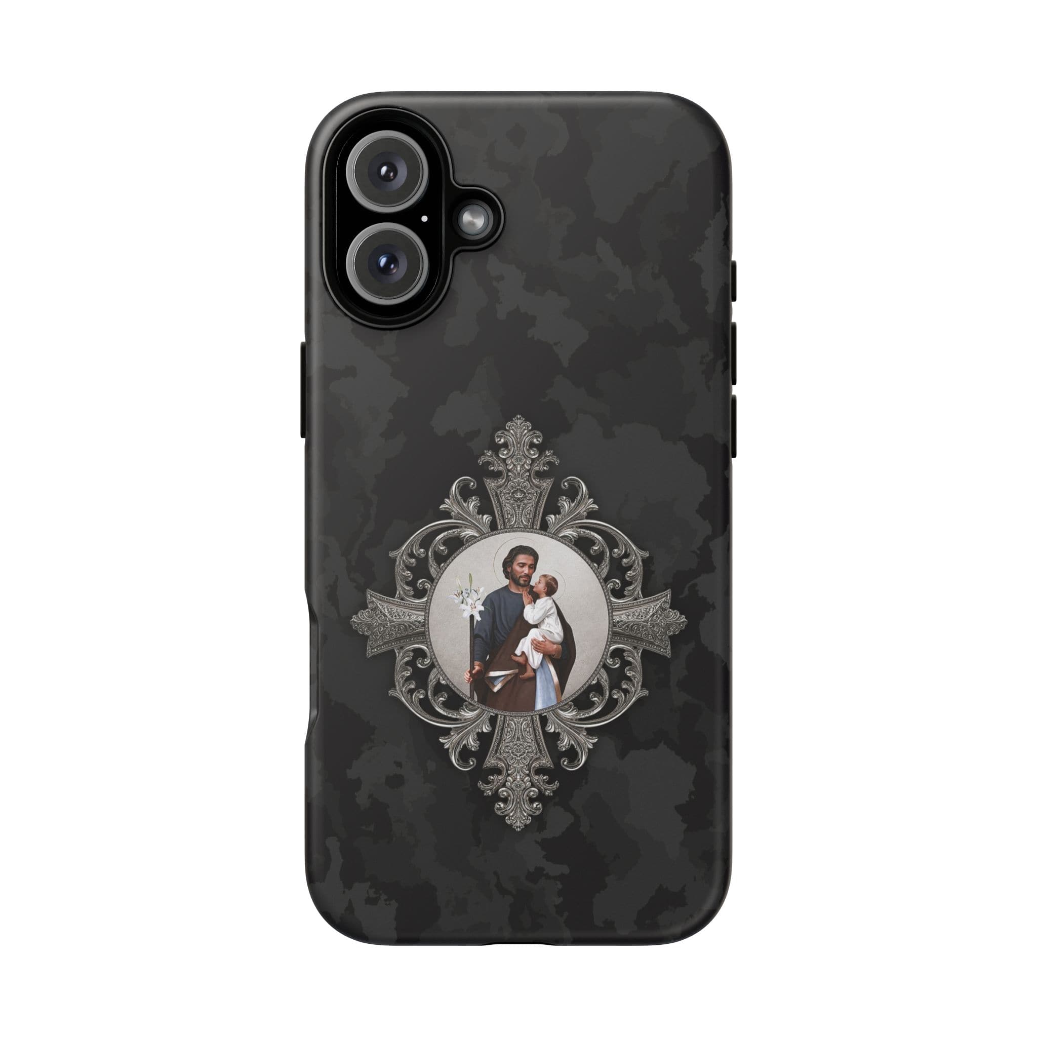 St. Joseph Hard Phone Case (Black Camo) Copyright VENXARA