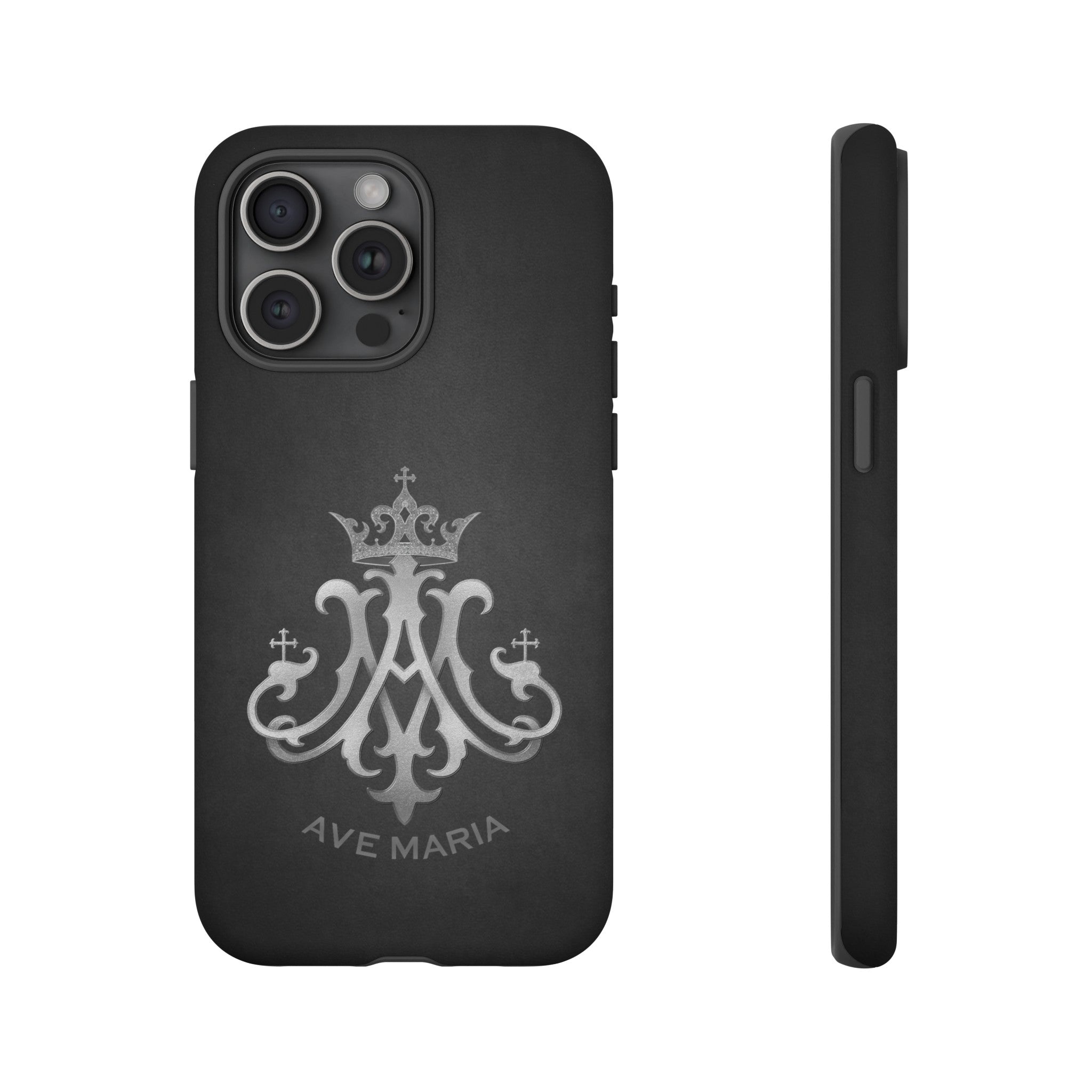 Ave Maria Hard Phone Case (Charcoal)