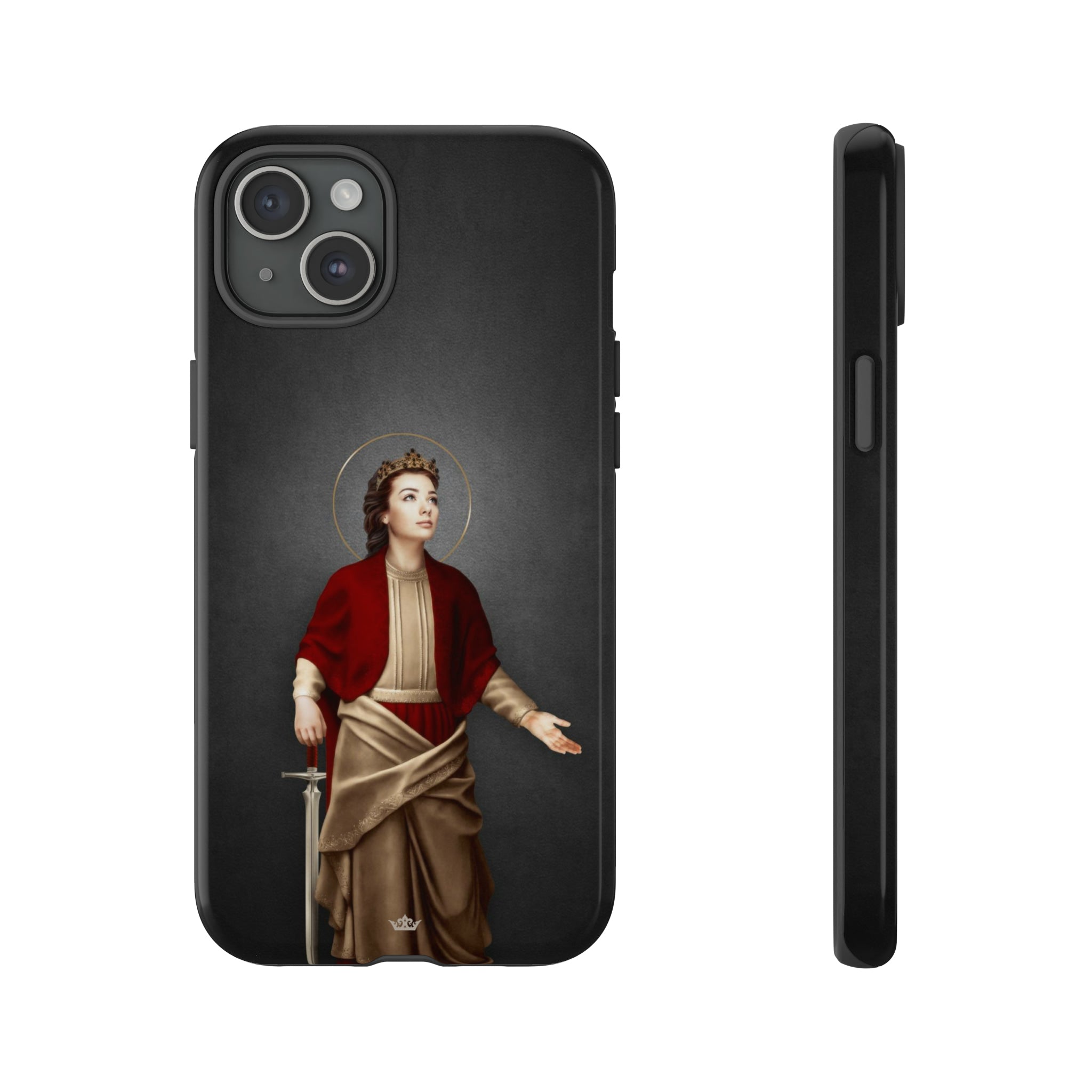 St. Dymphna Hard Phone Case (Dark)