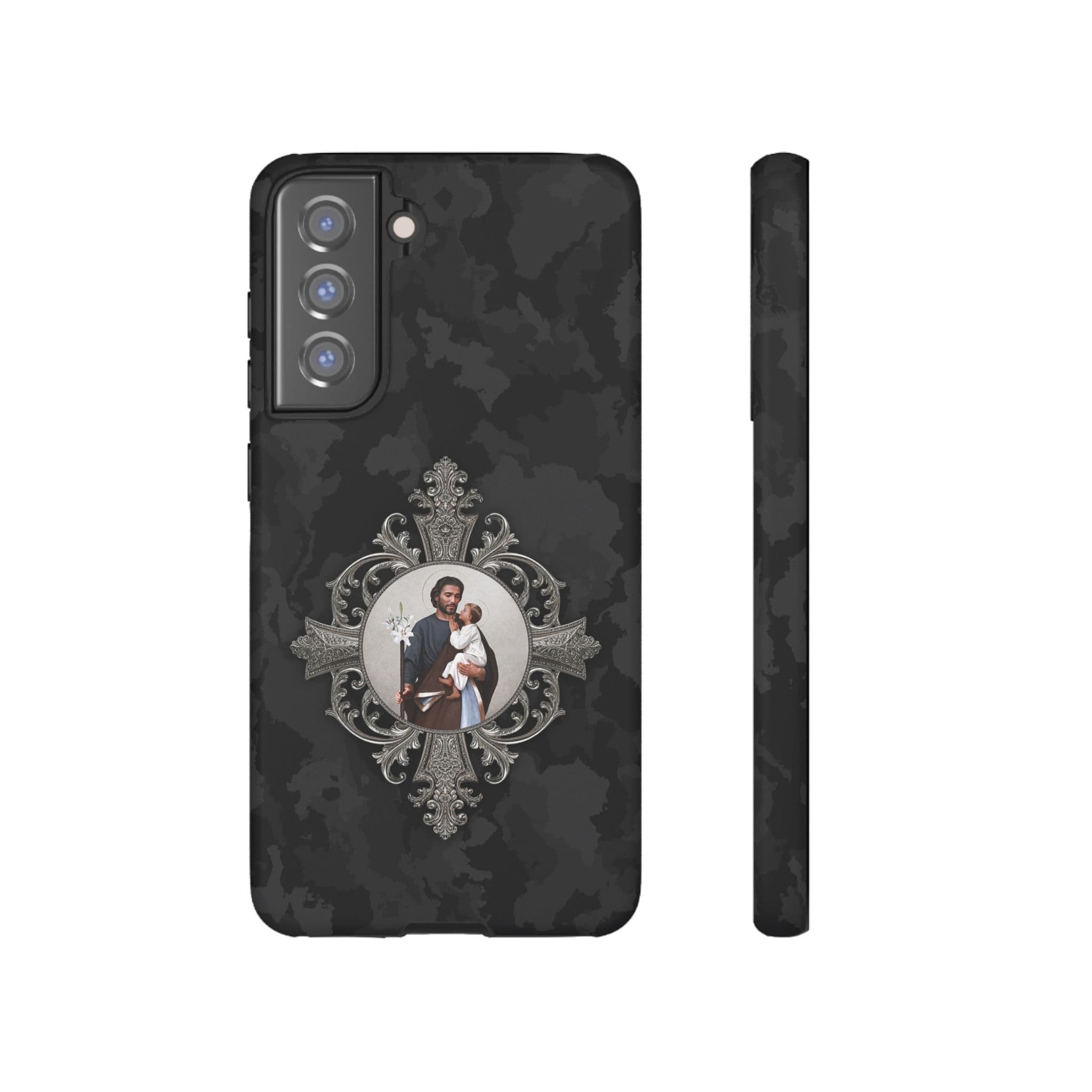 St. Joseph Hard Phone Case (Black Camo) Copyright VENXARA