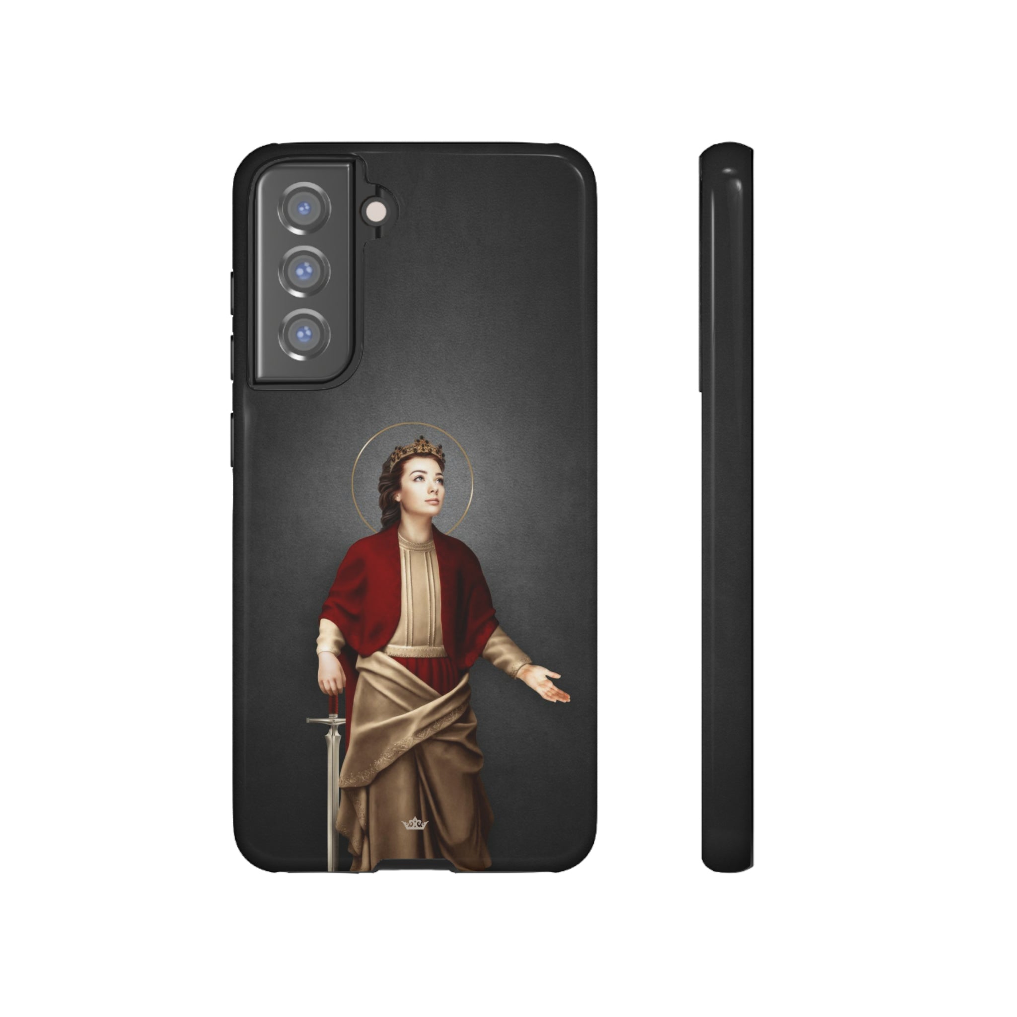 St. Dymphna Hard Phone Case (Dark)