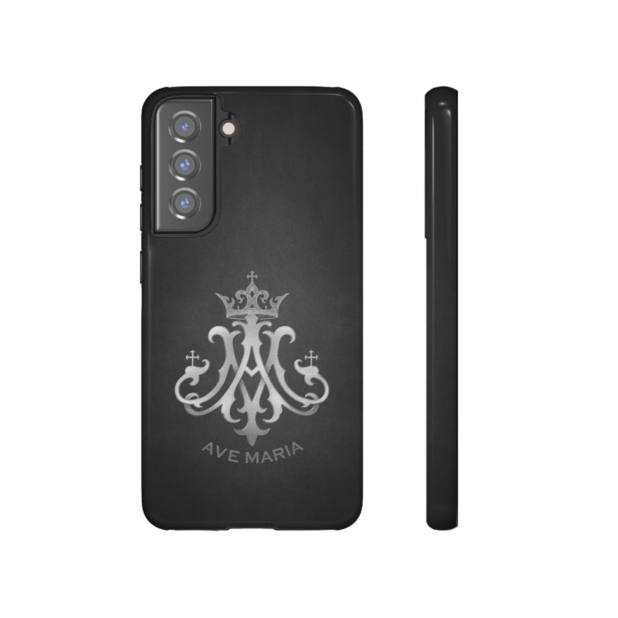 Ave Maria Hard Phone Case (Charcoal)