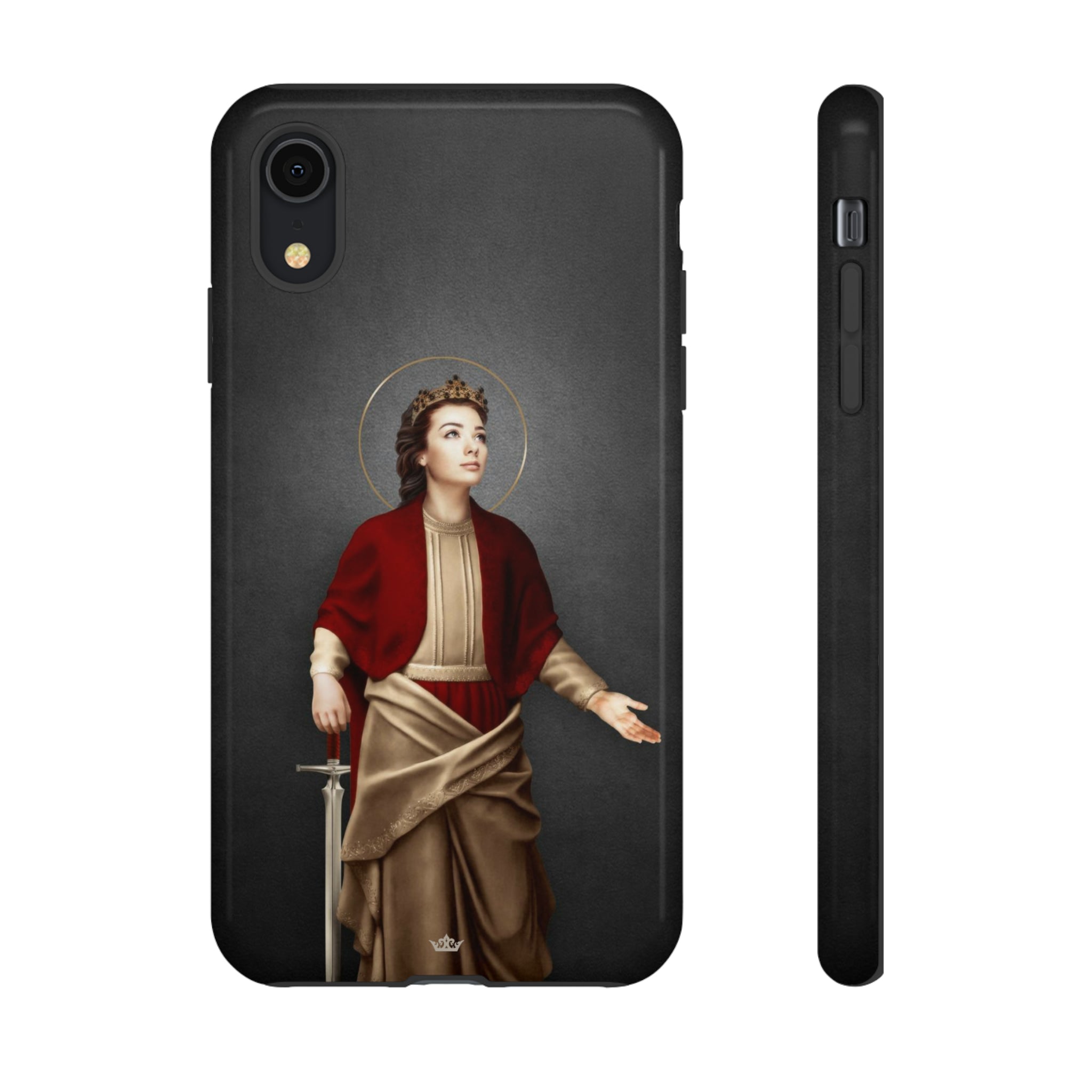 St. Dymphna Hard Phone Case (Dark)