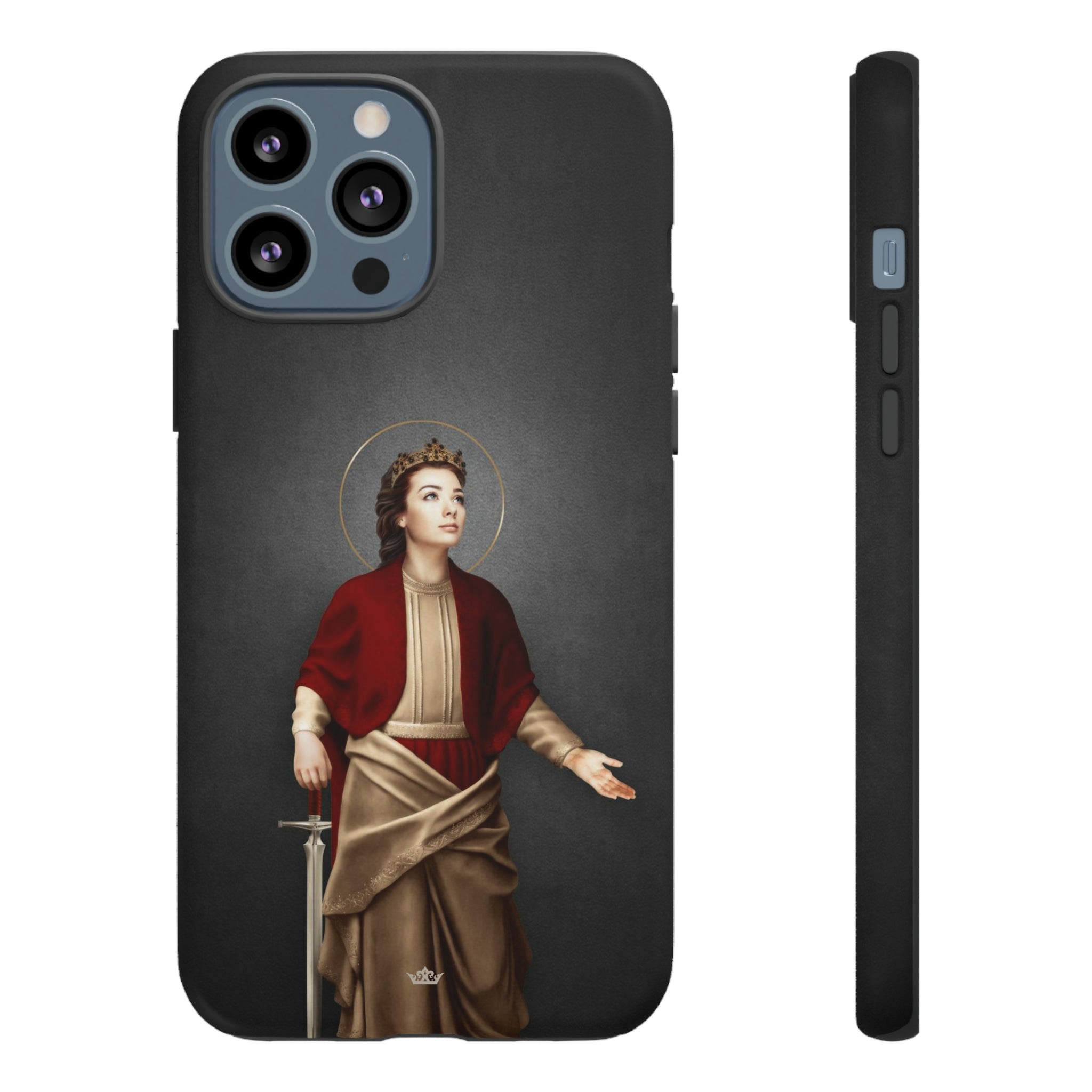 St. Dymphna Hard Phone Case (Dark)