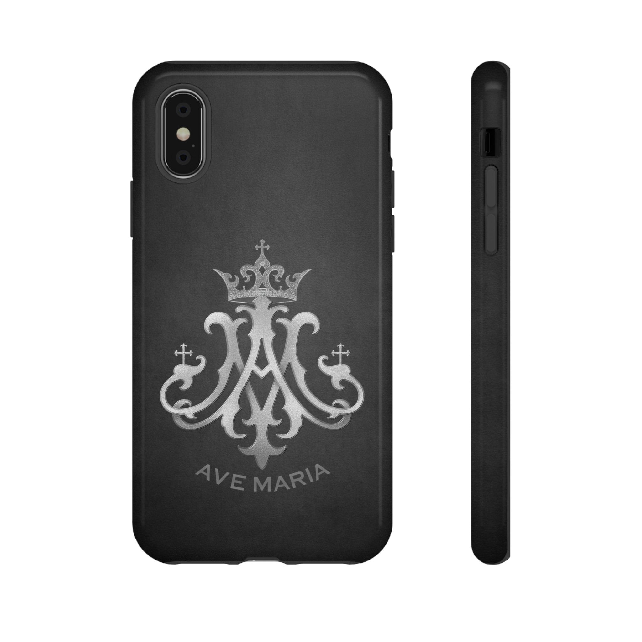 Ave Maria Hard Phone Case (Charcoal)
