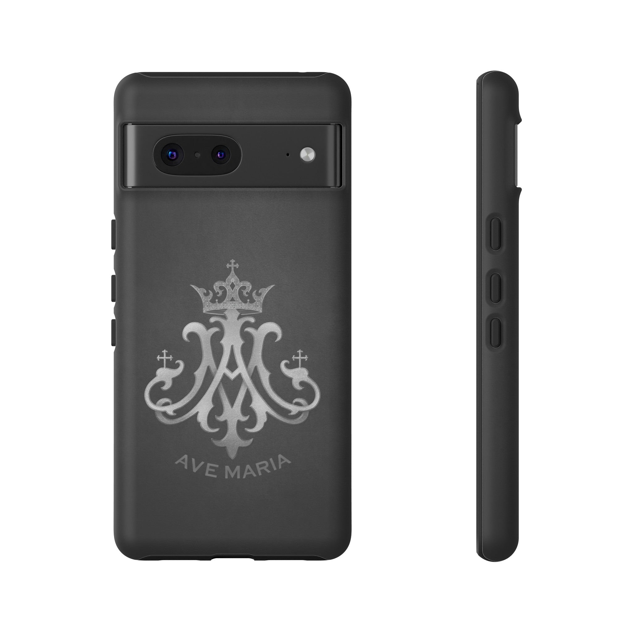 Ave Maria Hard Phone Case (Charcoal)