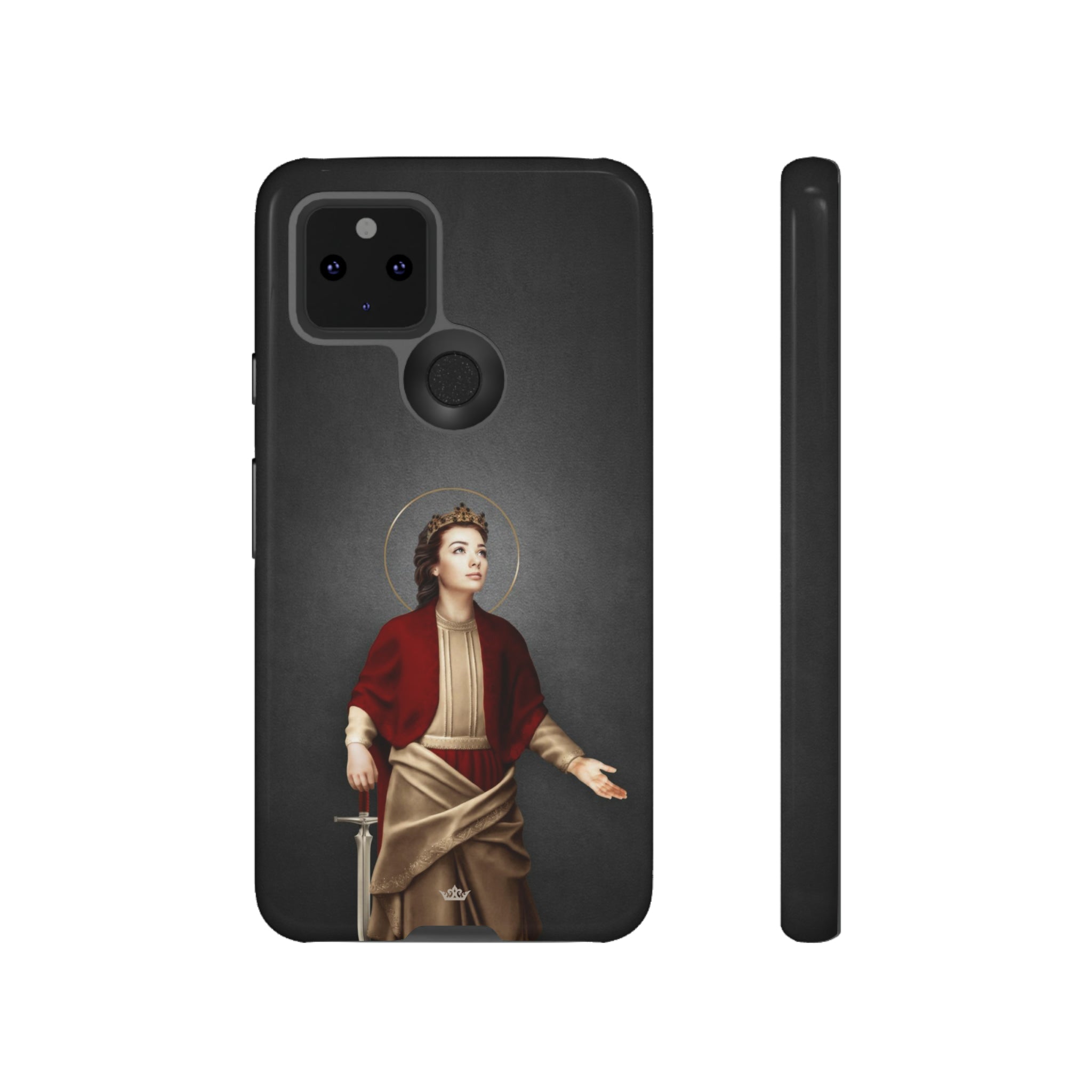 St. Dymphna Hard Phone Case (Dark)