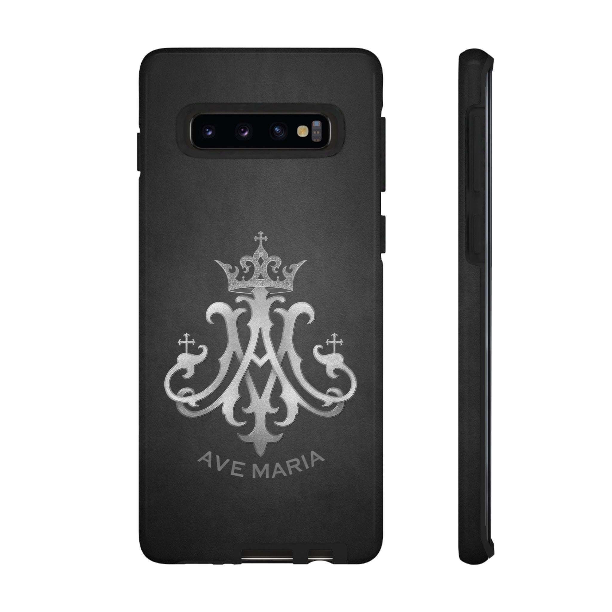 Ave Maria Hard Phone Case (Charcoal)