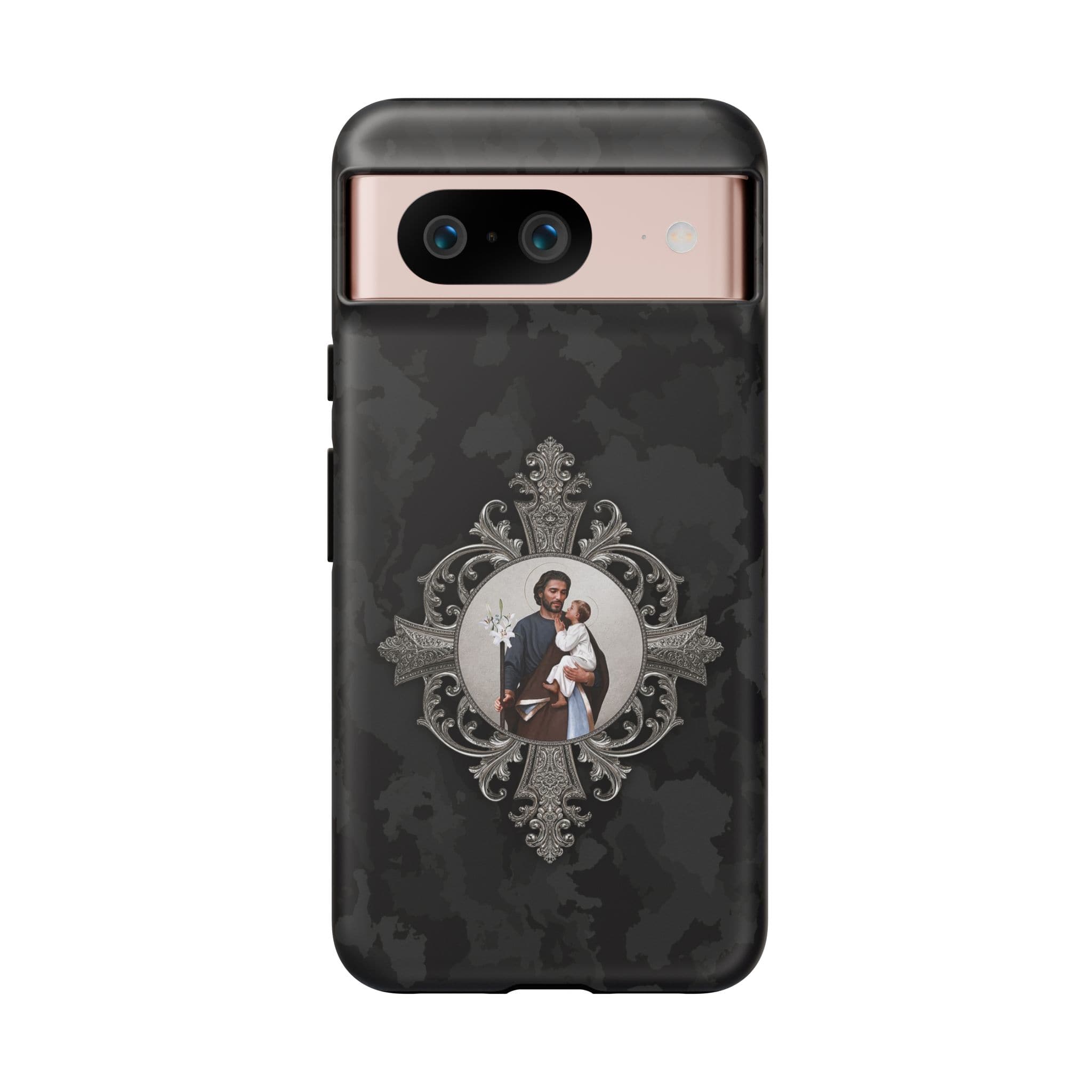 St. Joseph Hard Phone Case (Black Camo) Copyright VENXARA