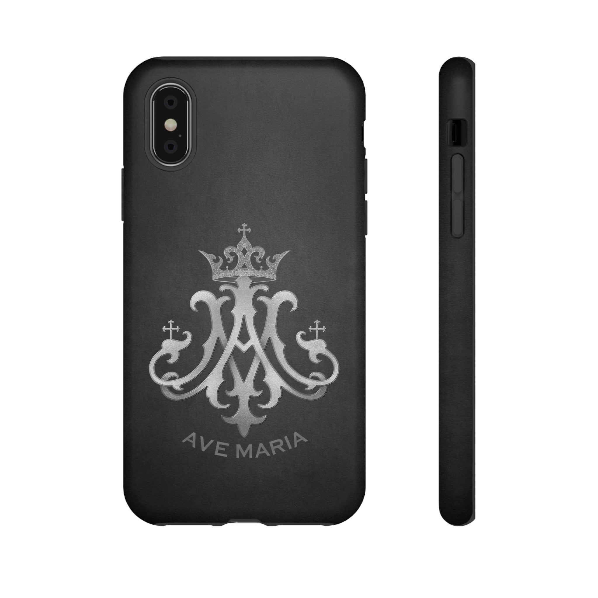 Ave Maria Hard Phone Case (Charcoal)
