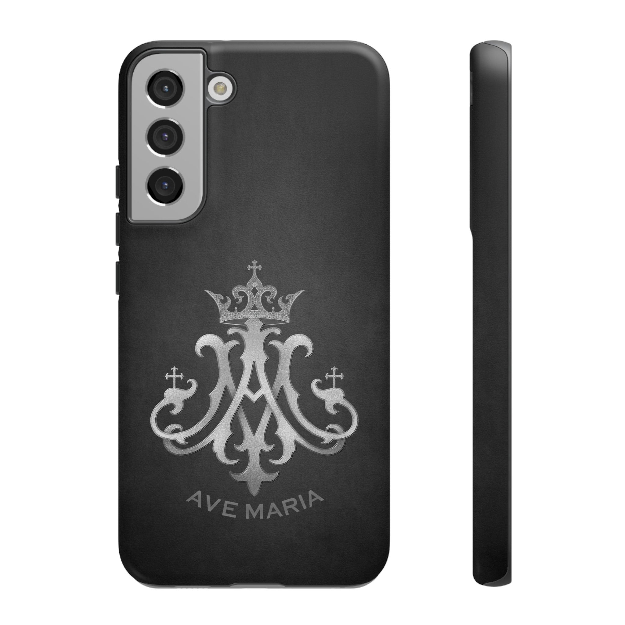 Ave Maria Hard Phone Case (Charcoal)