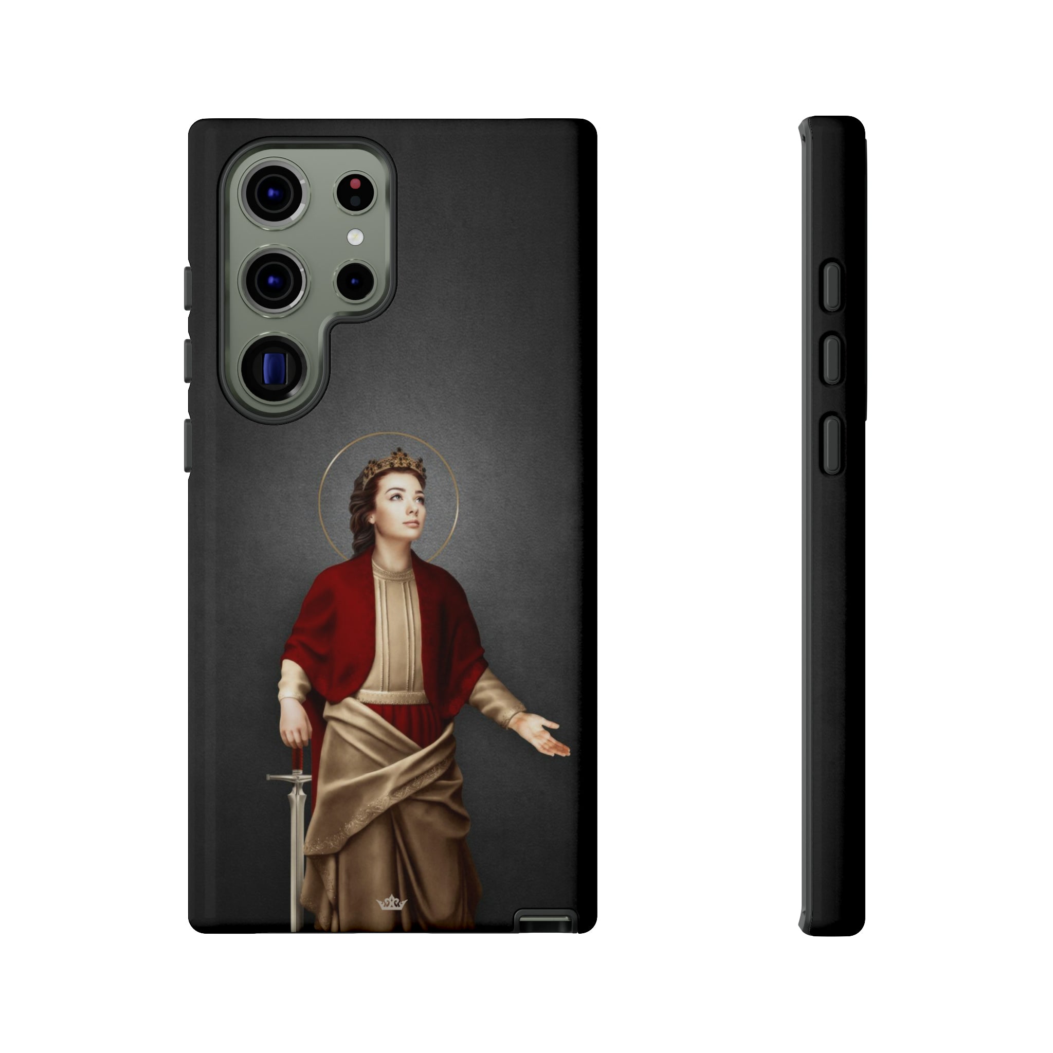 St. Dymphna Hard Phone Case (Dark)