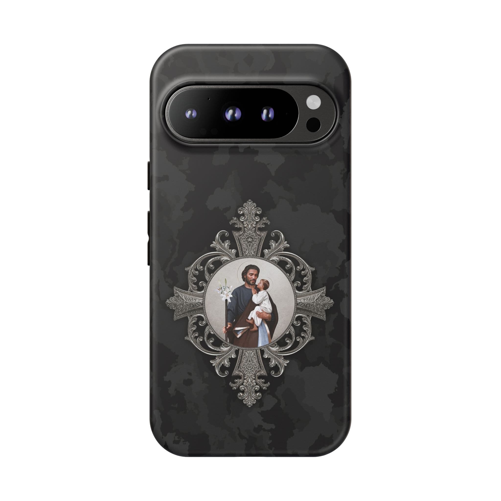St. Joseph Hard Phone Case (Black Camo) Copyright VENXARA