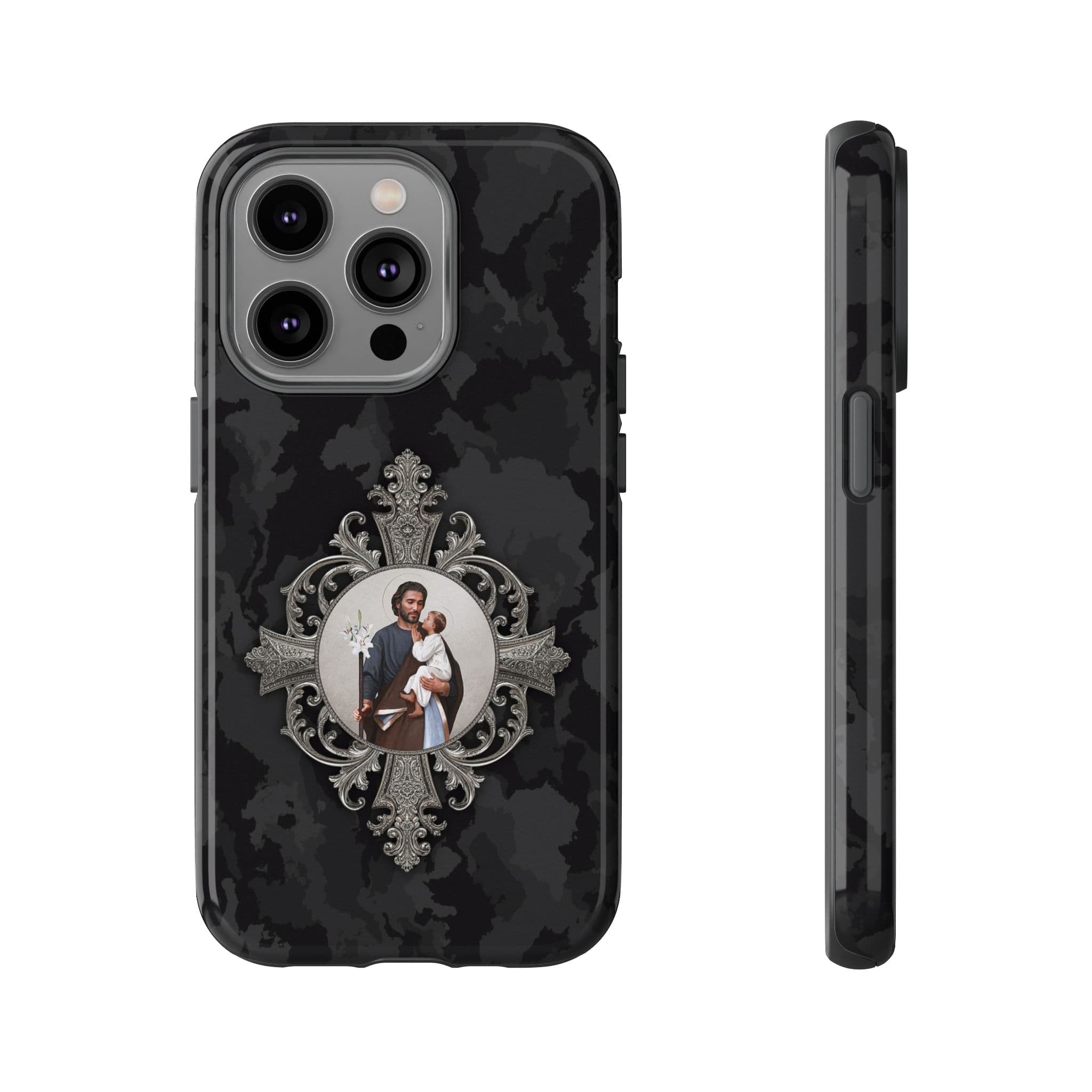St. Joseph Hard Phone Case (Black Camo) Copyright VENXARA