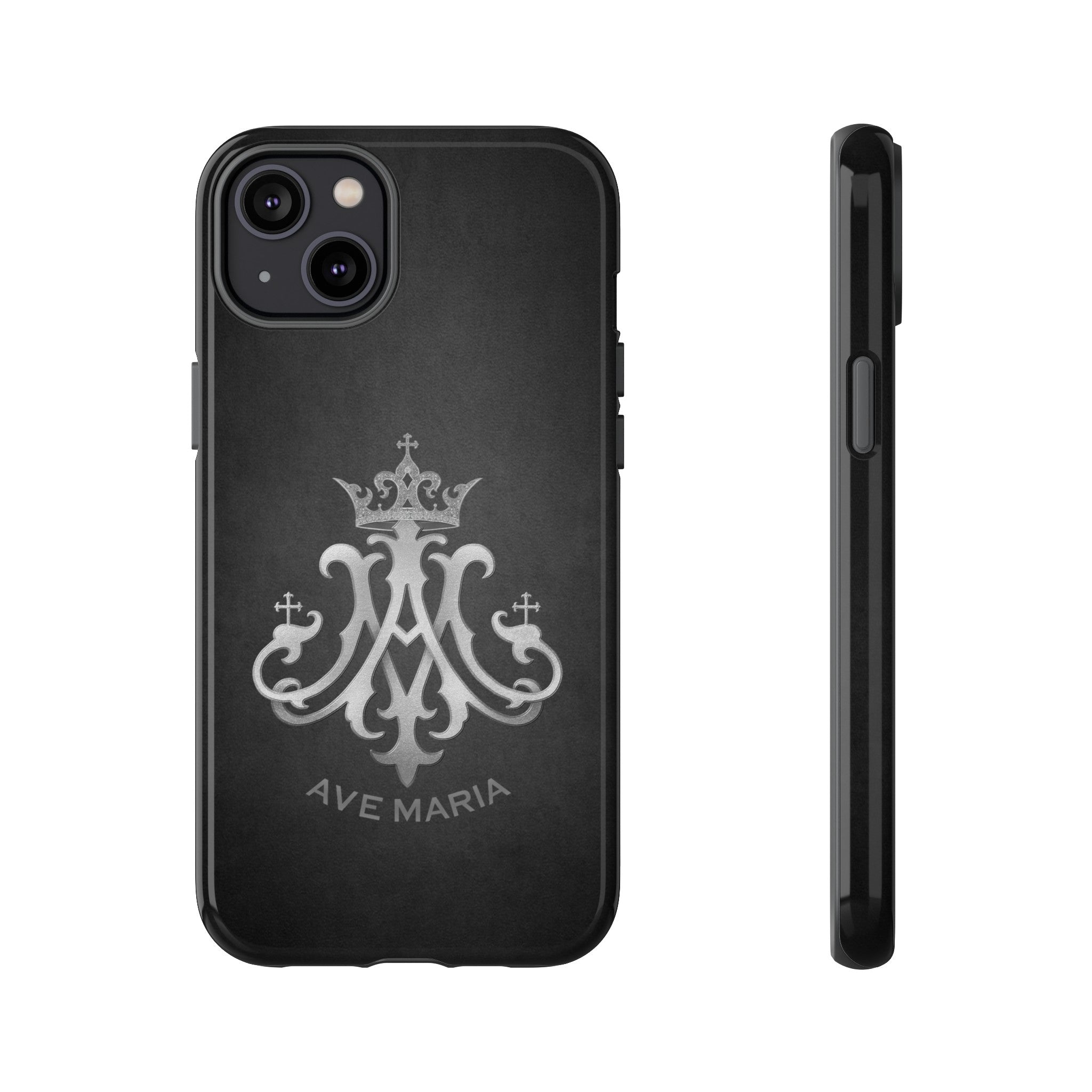 Ave Maria Hard Phone Case (Charcoal)