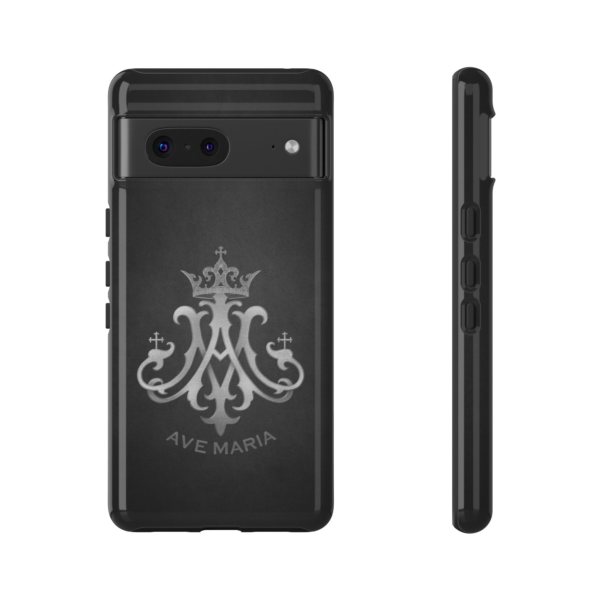 Ave Maria Hard Phone Case (Charcoal)