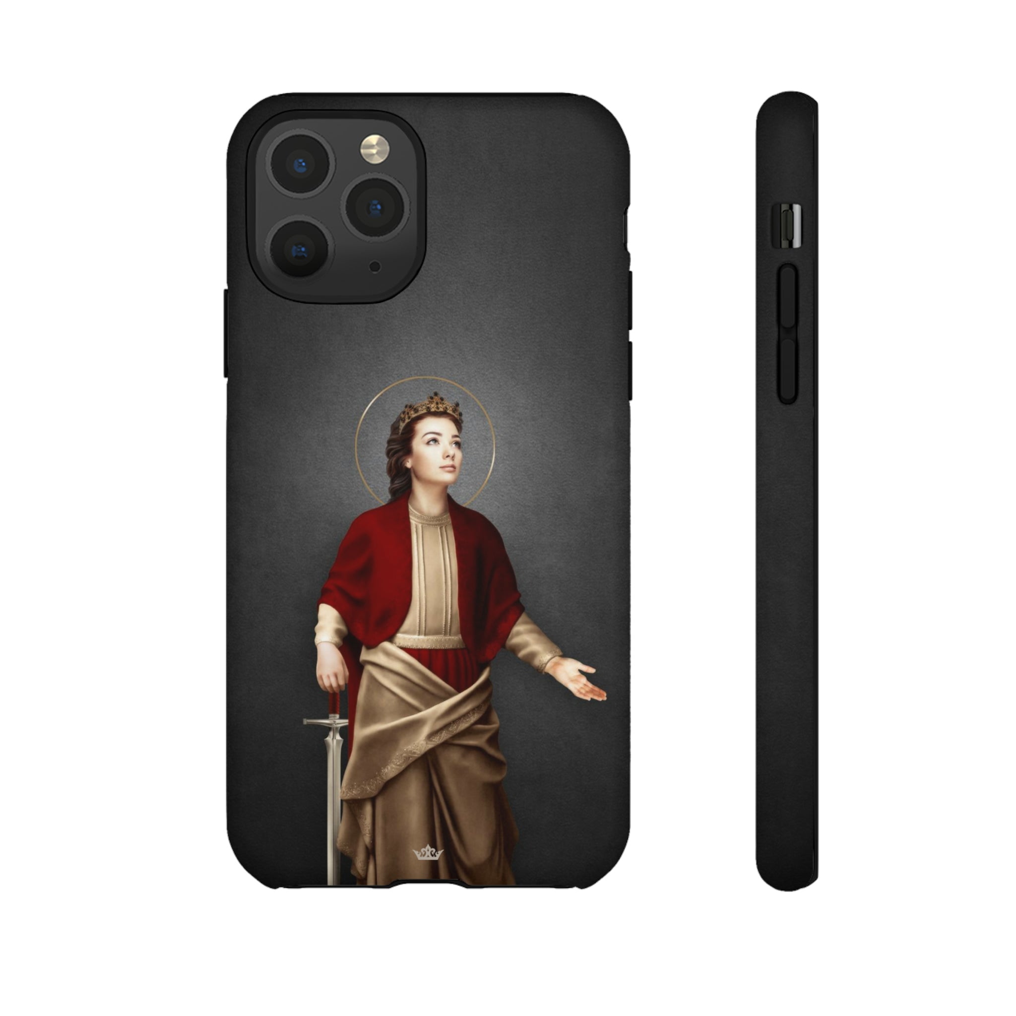 St. Dymphna Hard Phone Case (Dark)