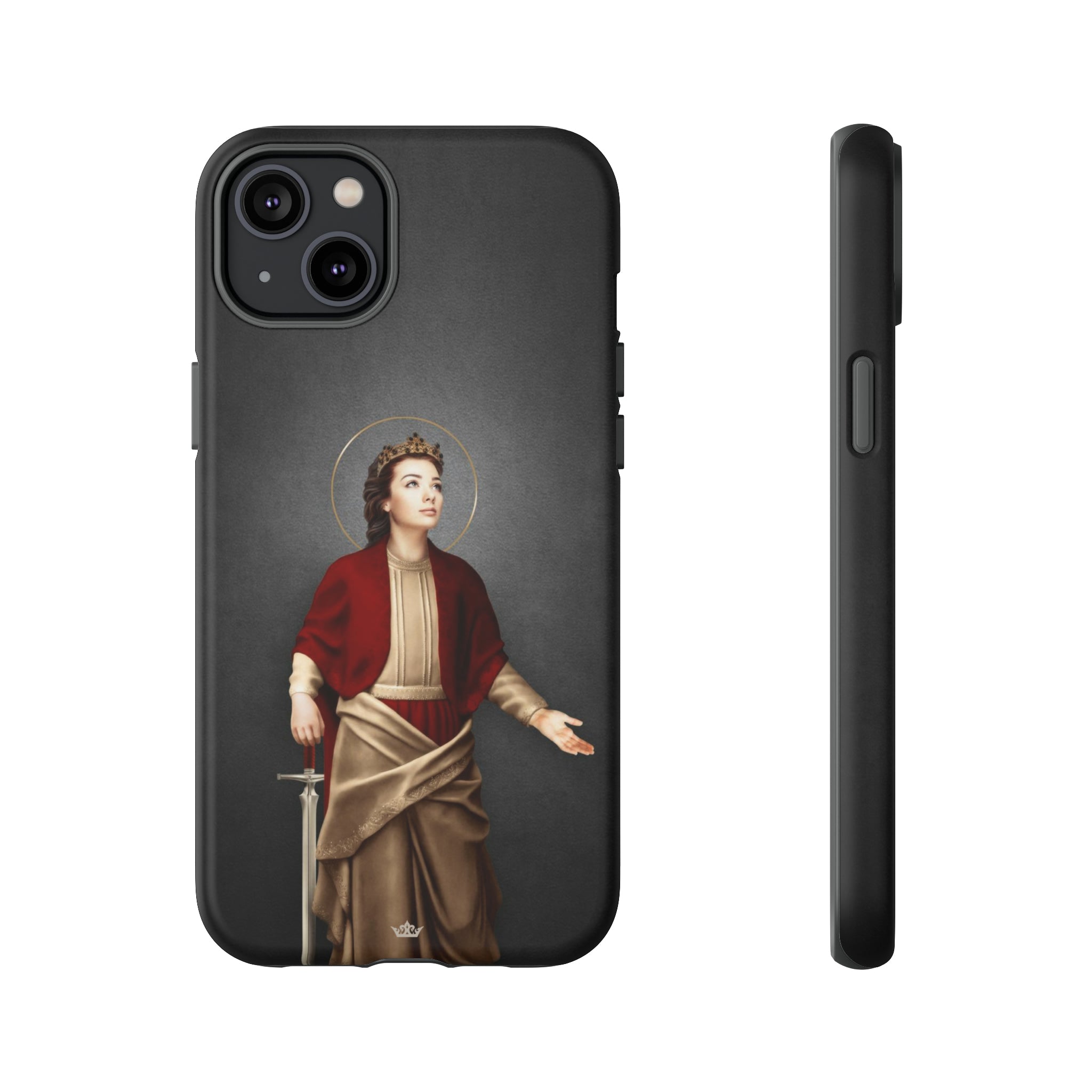 St. Dymphna Hard Phone Case (Dark)