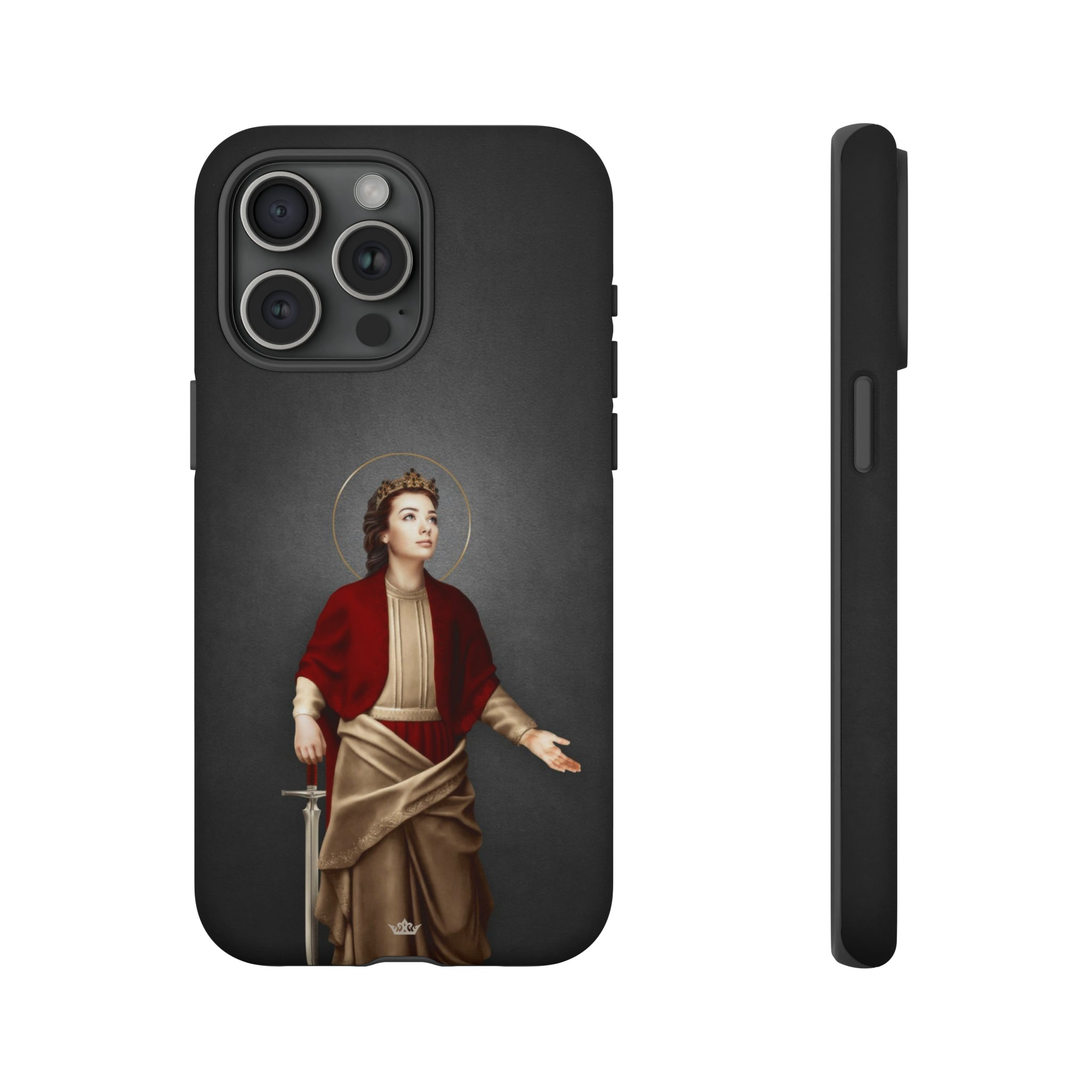 St. Dymphna Hard Phone Case (Dark)