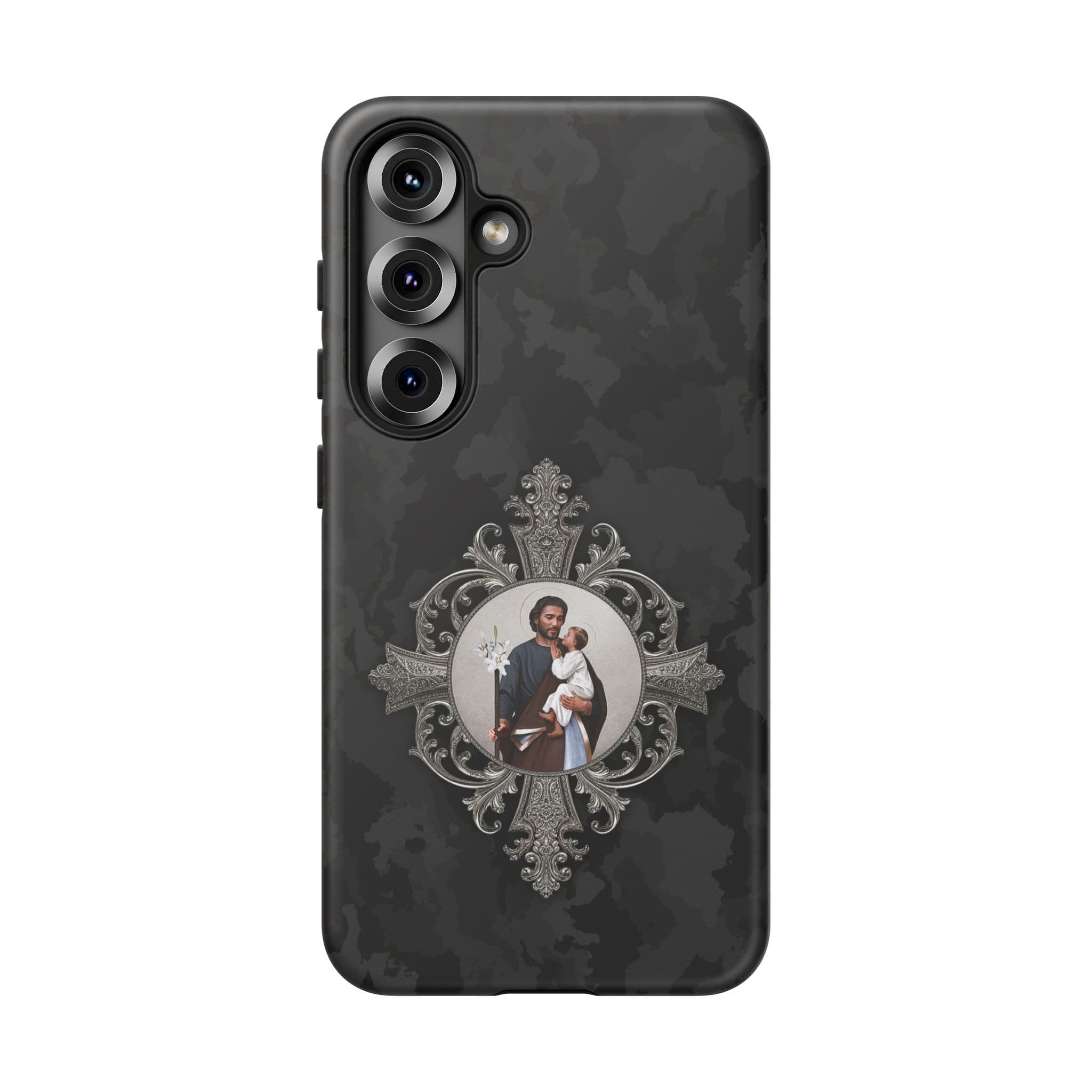 St. Joseph Hard Phone Case (Black Camo) Copyright VENXARA