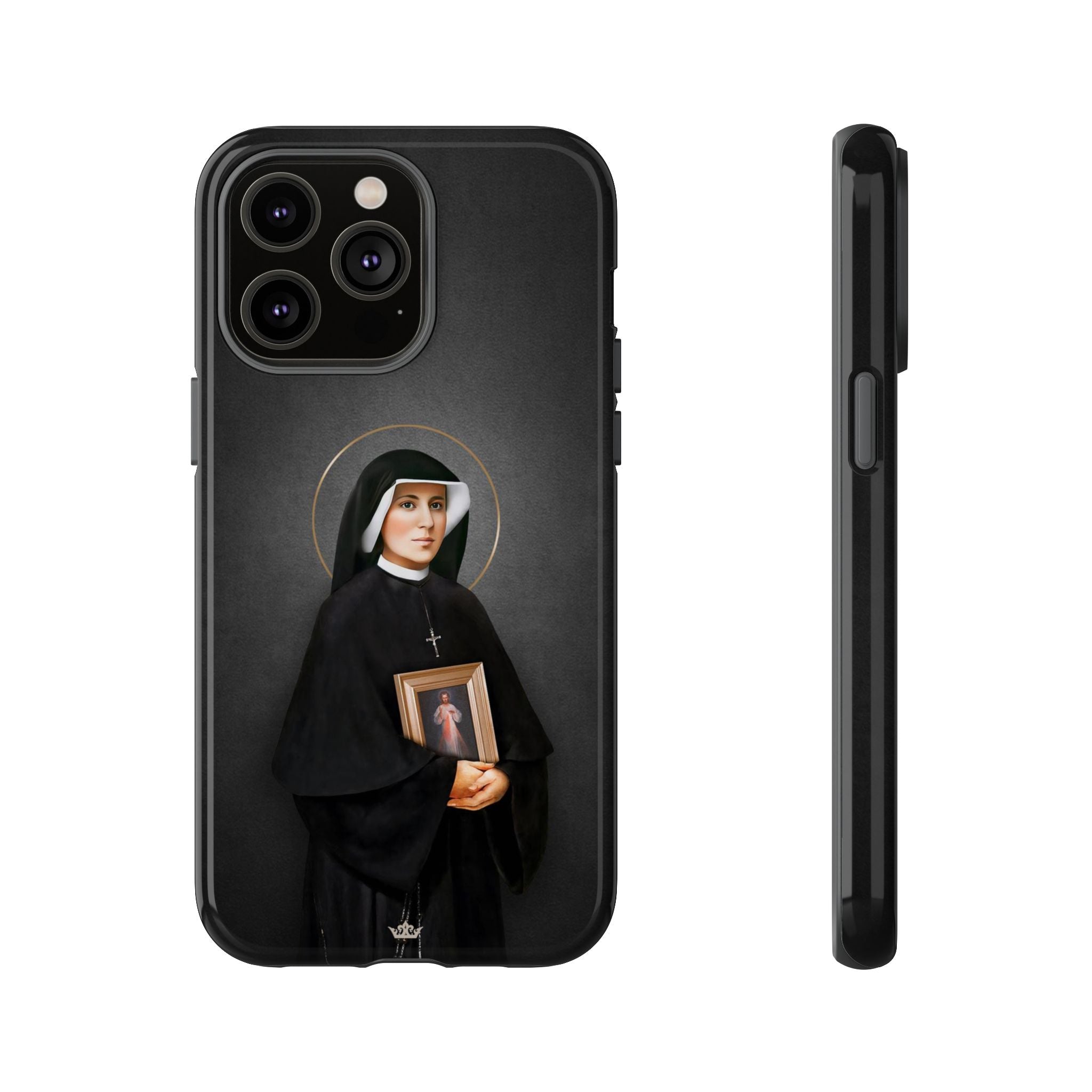 St. Faustina Hard Phone Case (Dark)
