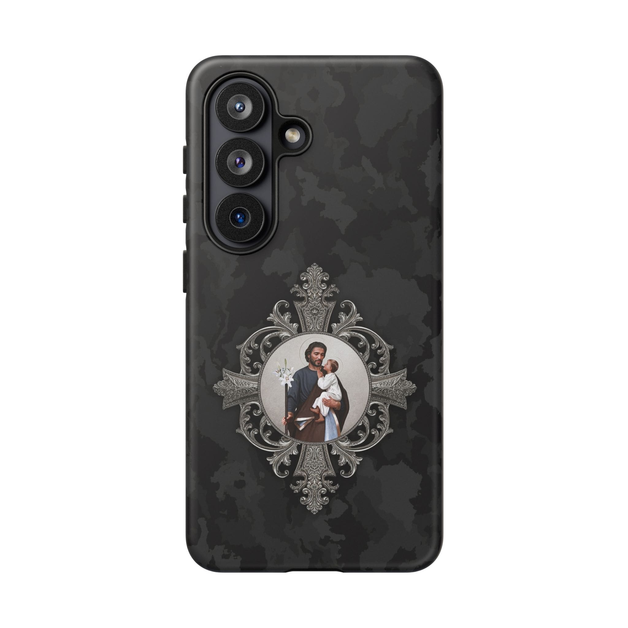 St. Joseph Hard Phone Case (Black Camo) Copyright VENXARA