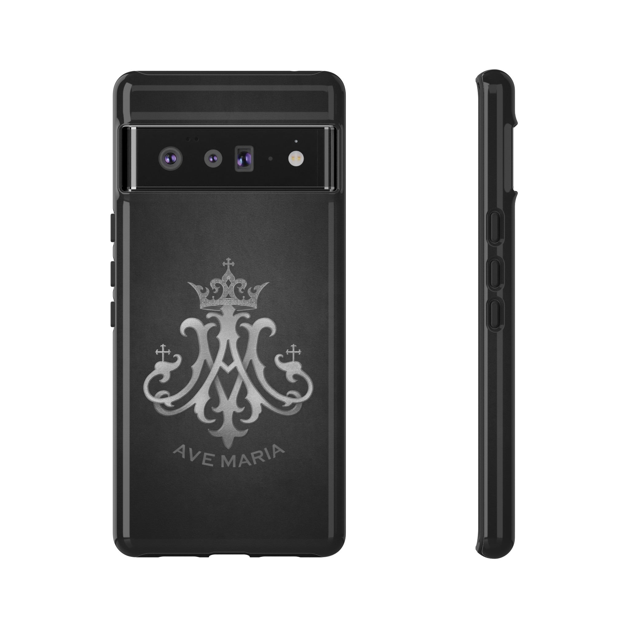 Ave Maria Hard Phone Case (Charcoal)